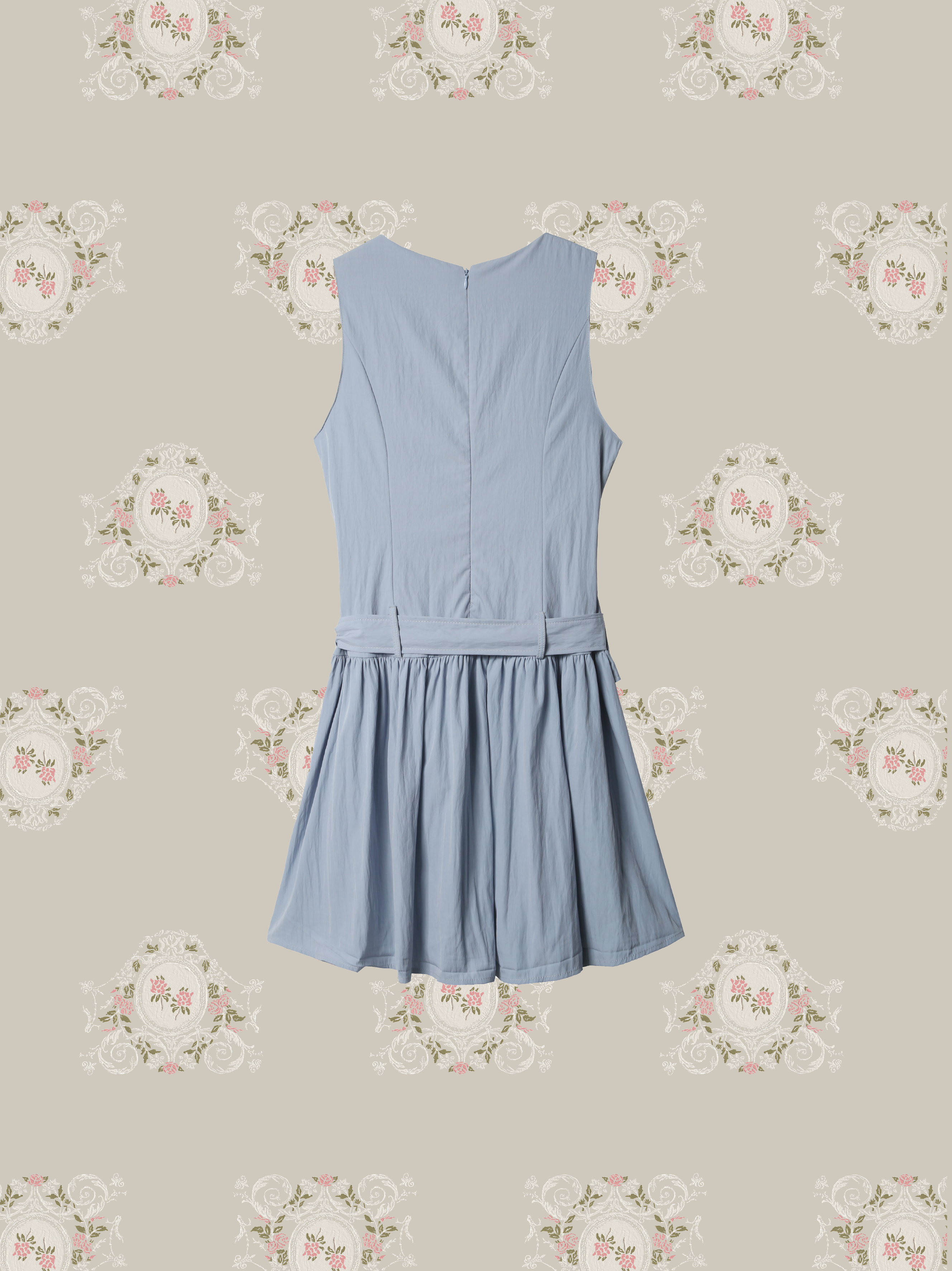 Belted Pleats Vest Dress/ベルト付きプリーツベストドレス