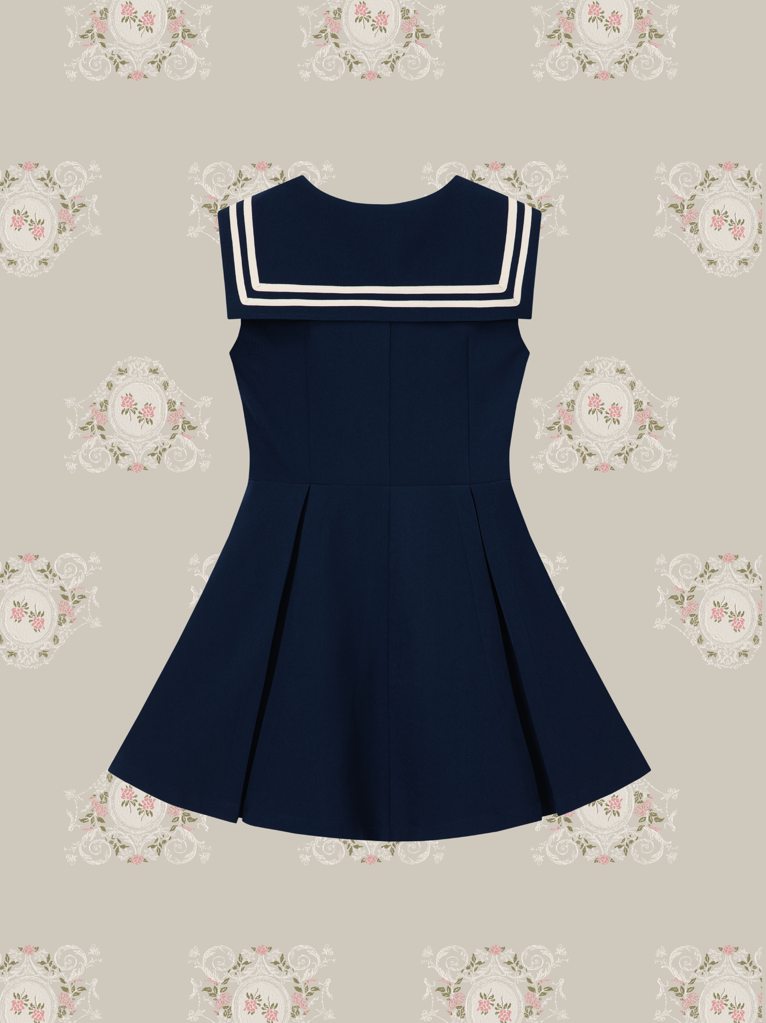 予約商品・Sailor Collar Waisted One Piece/セーラーカラーウエストワンピース