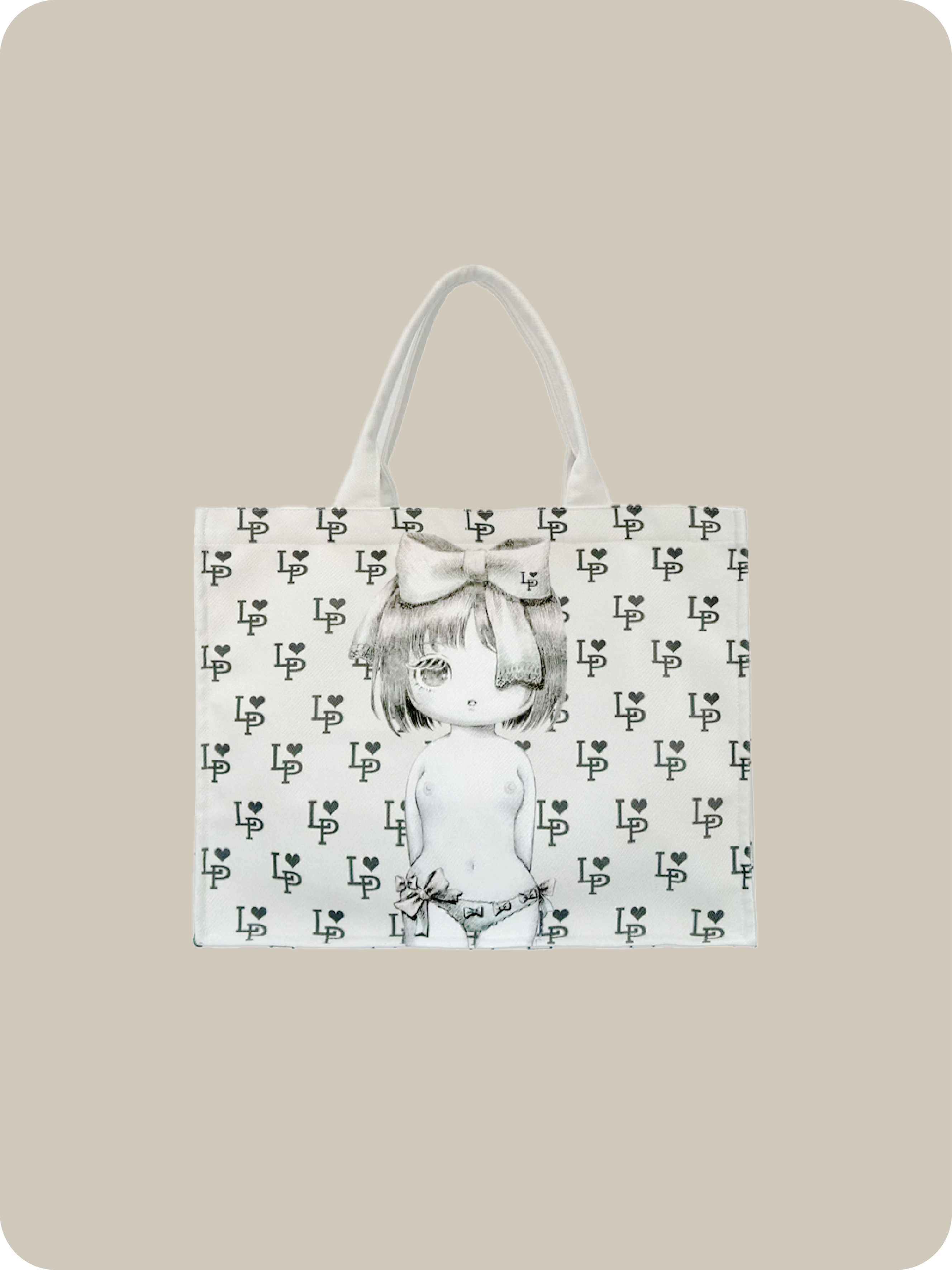 MURAKAMI MOE LA POMME petit Collaboration Girls Zip Tote Bag