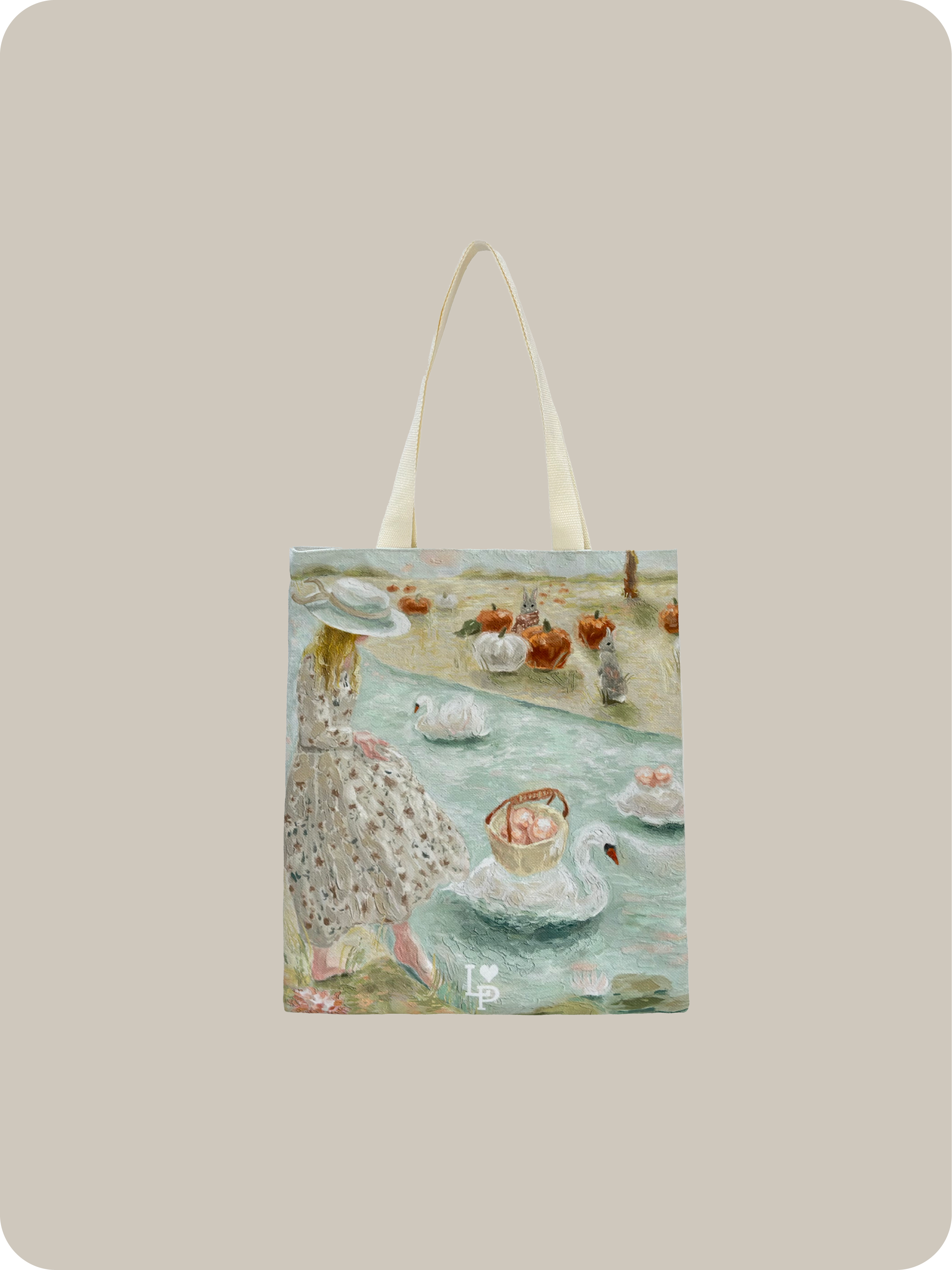 Oil Panting Tote Bag.