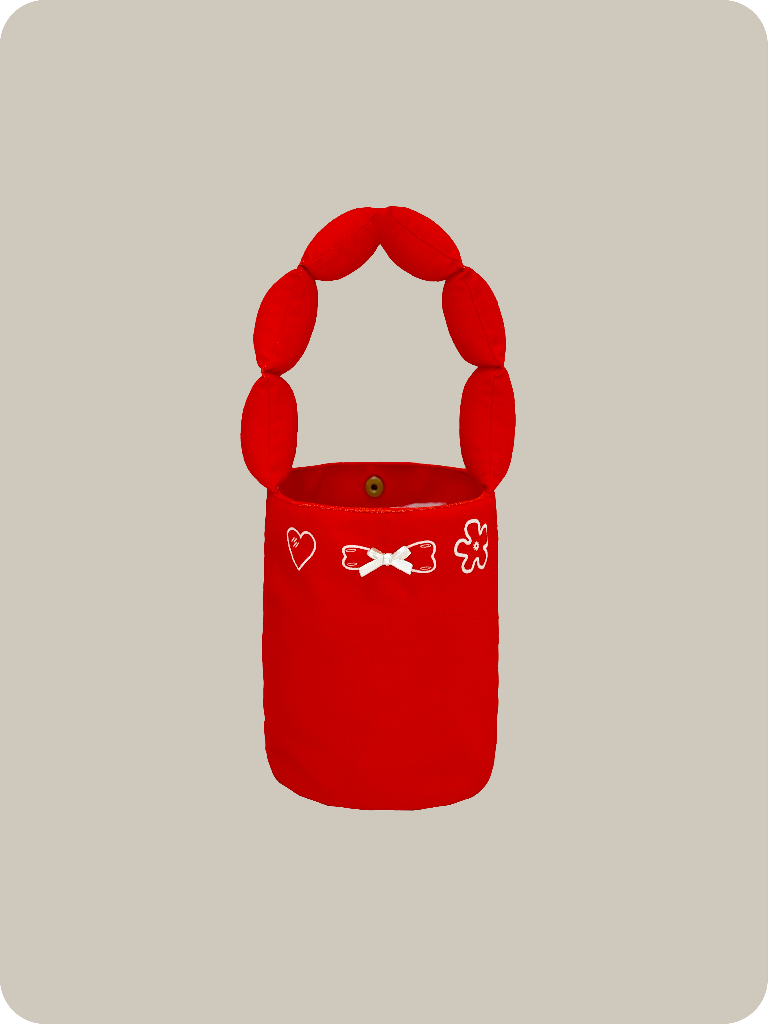 LA POMME petit Puffy Strap Bucket Bag.