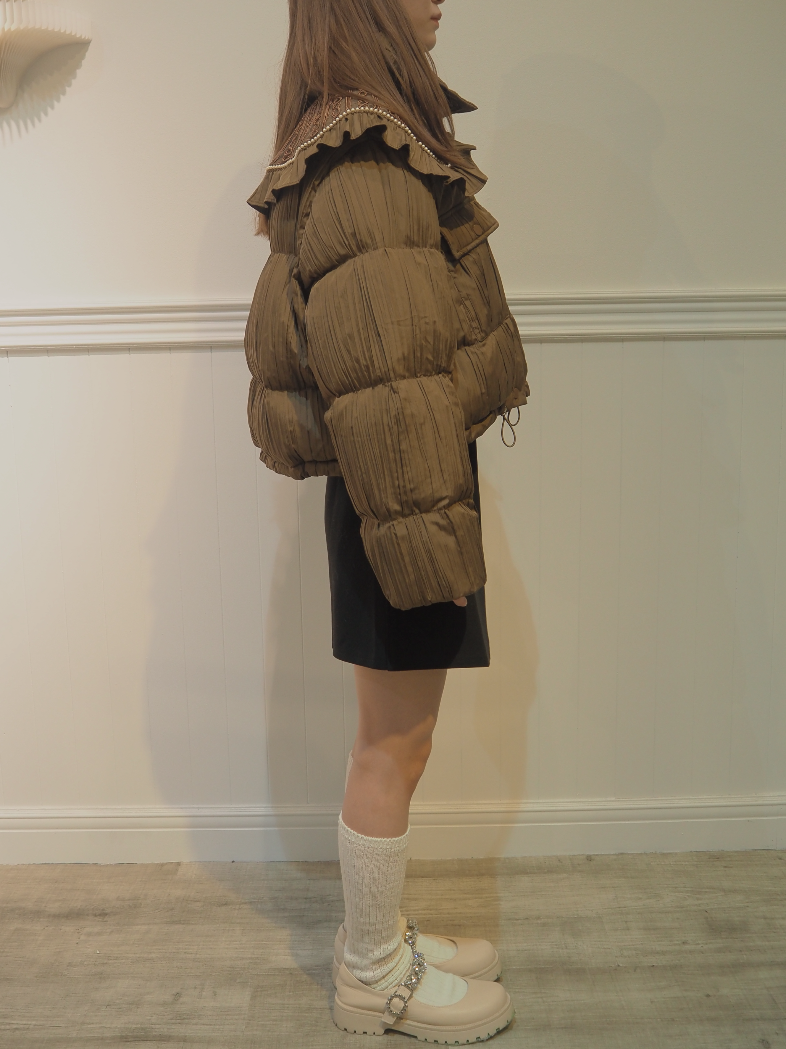 Big Frill Collar Puff Duck Down Coat.ビッグフリルカラーパフダックダウンコート