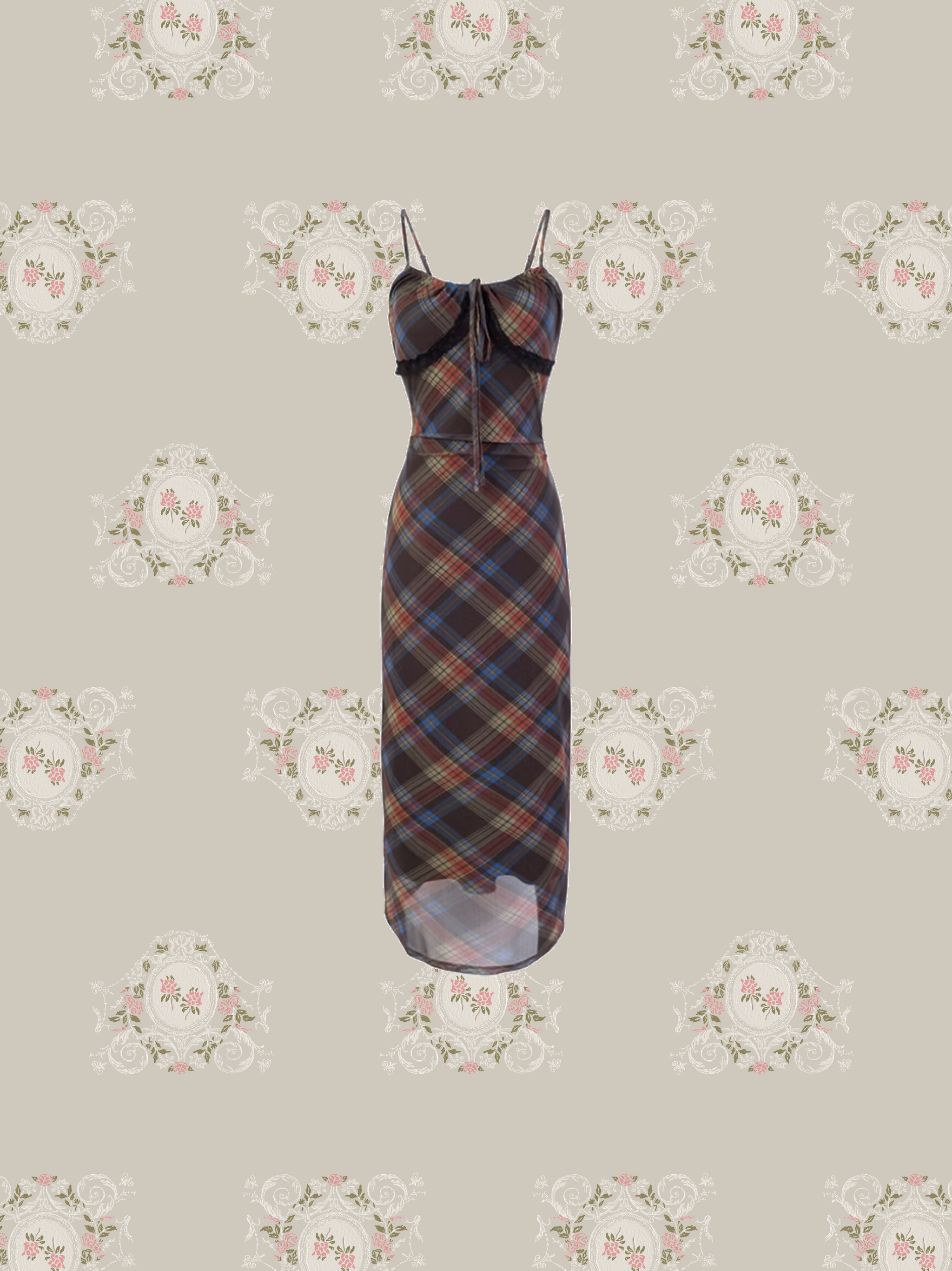 French Silm Check Cami Dress/フレンチシルムチェックキャミワンピース