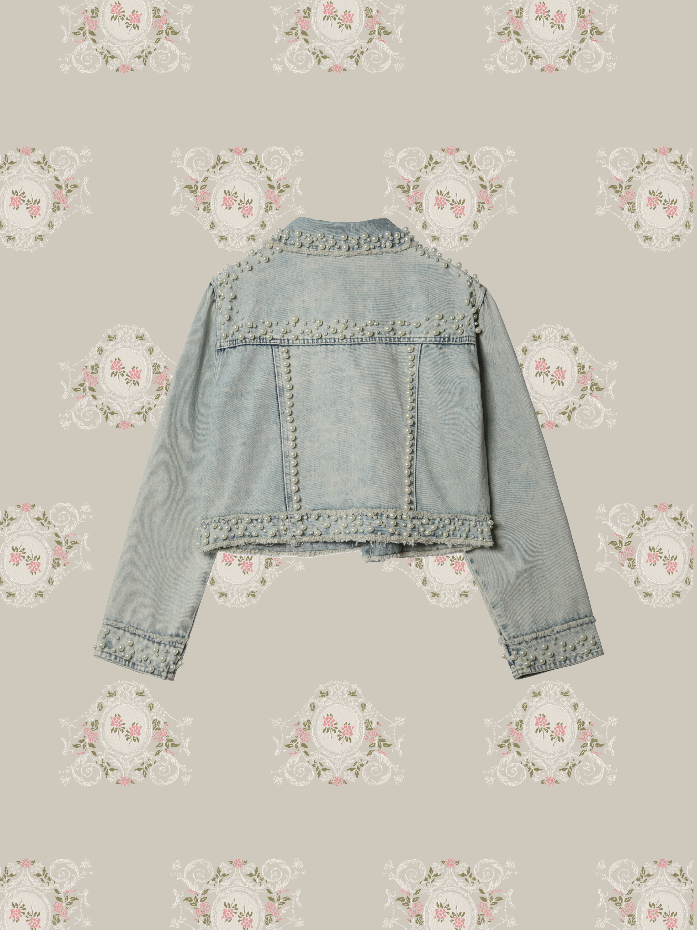 Pearl Deco Denim Jacket/パールデコデニムジャケット