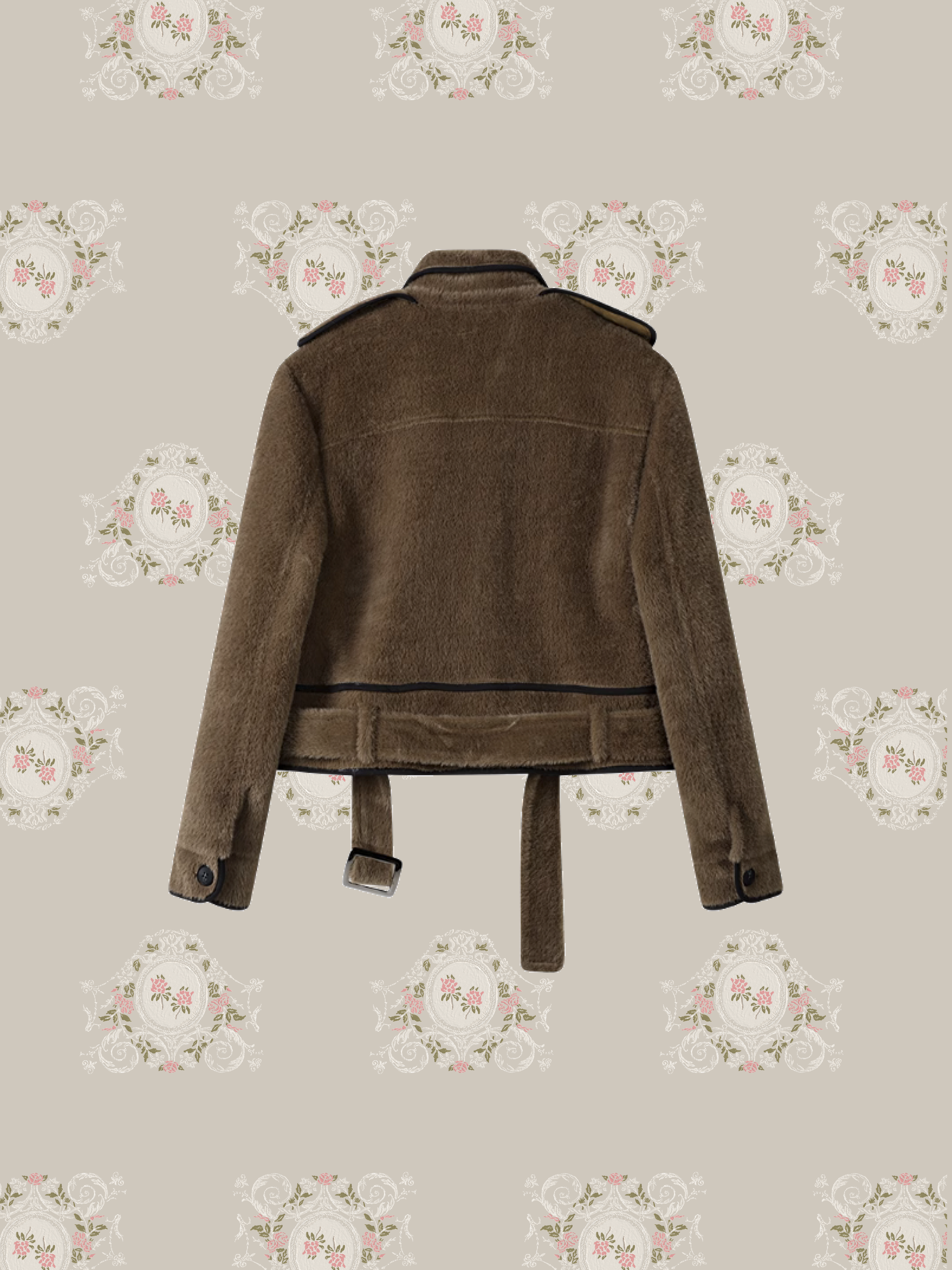 Fluffy Elegant Piping Short Down Coat/ふわふわエレガントパイピングショートダウンコート