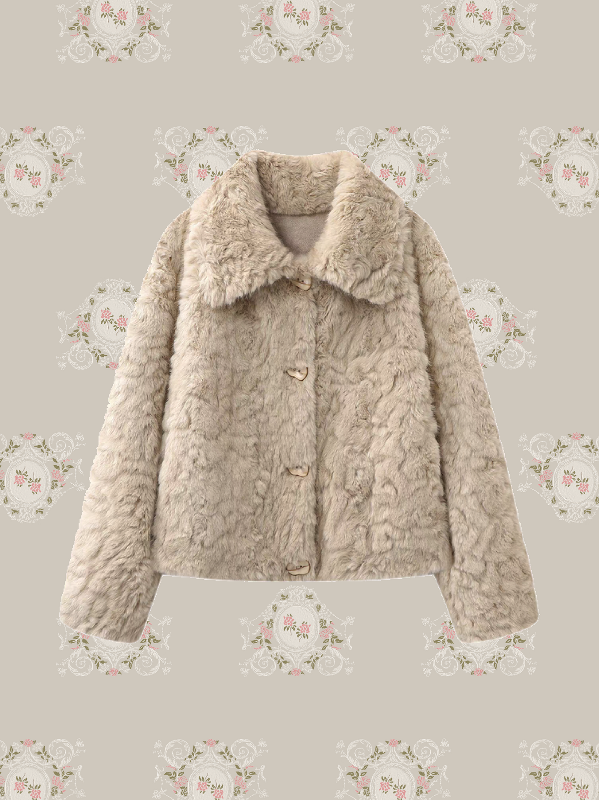 Soft Textured Faux Fur Coat/ソフトフェイクファーコート