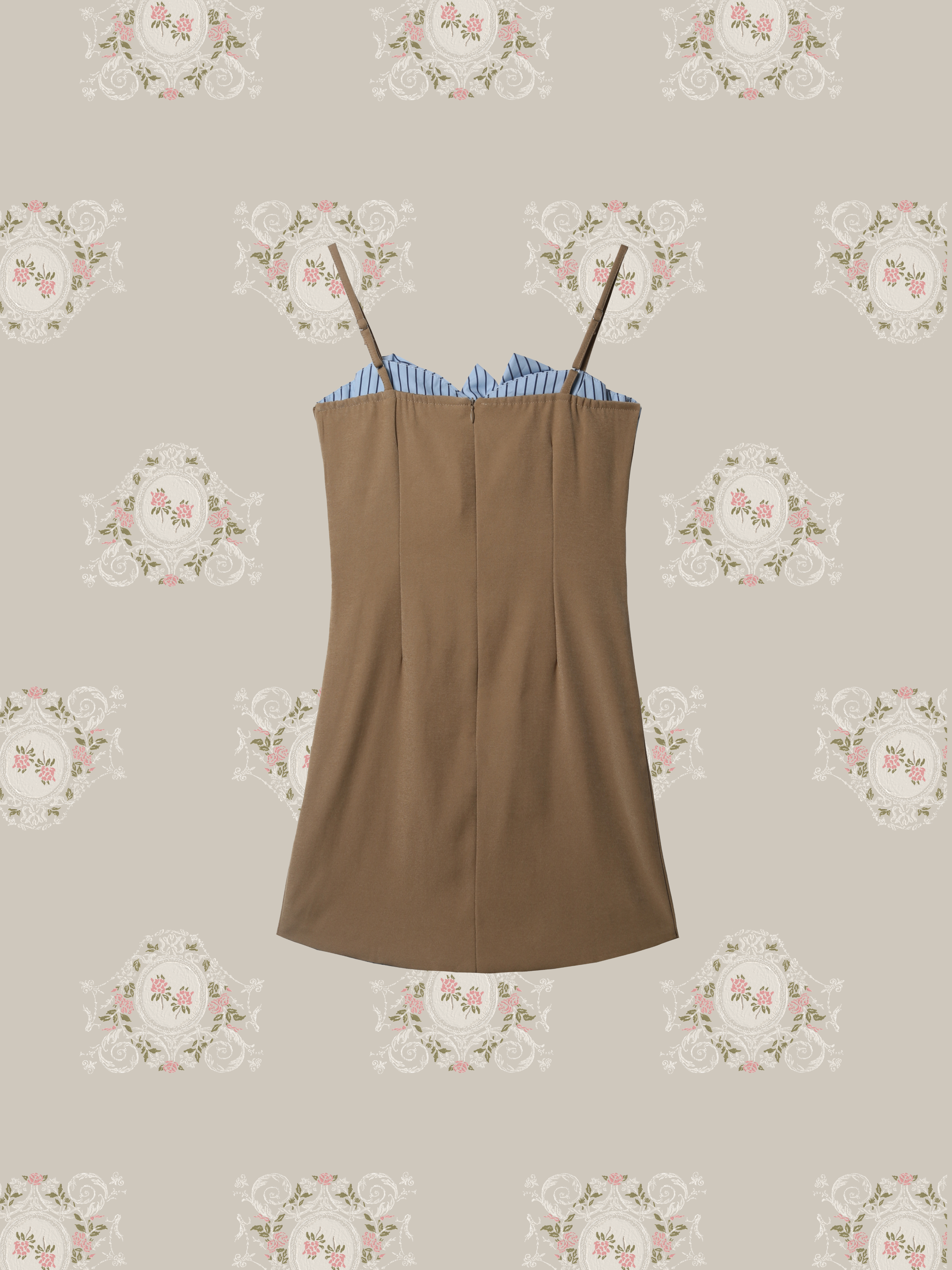 Waisted Shirt Docking Cami Dress/ウエストシャツドッキングキャミワンピース