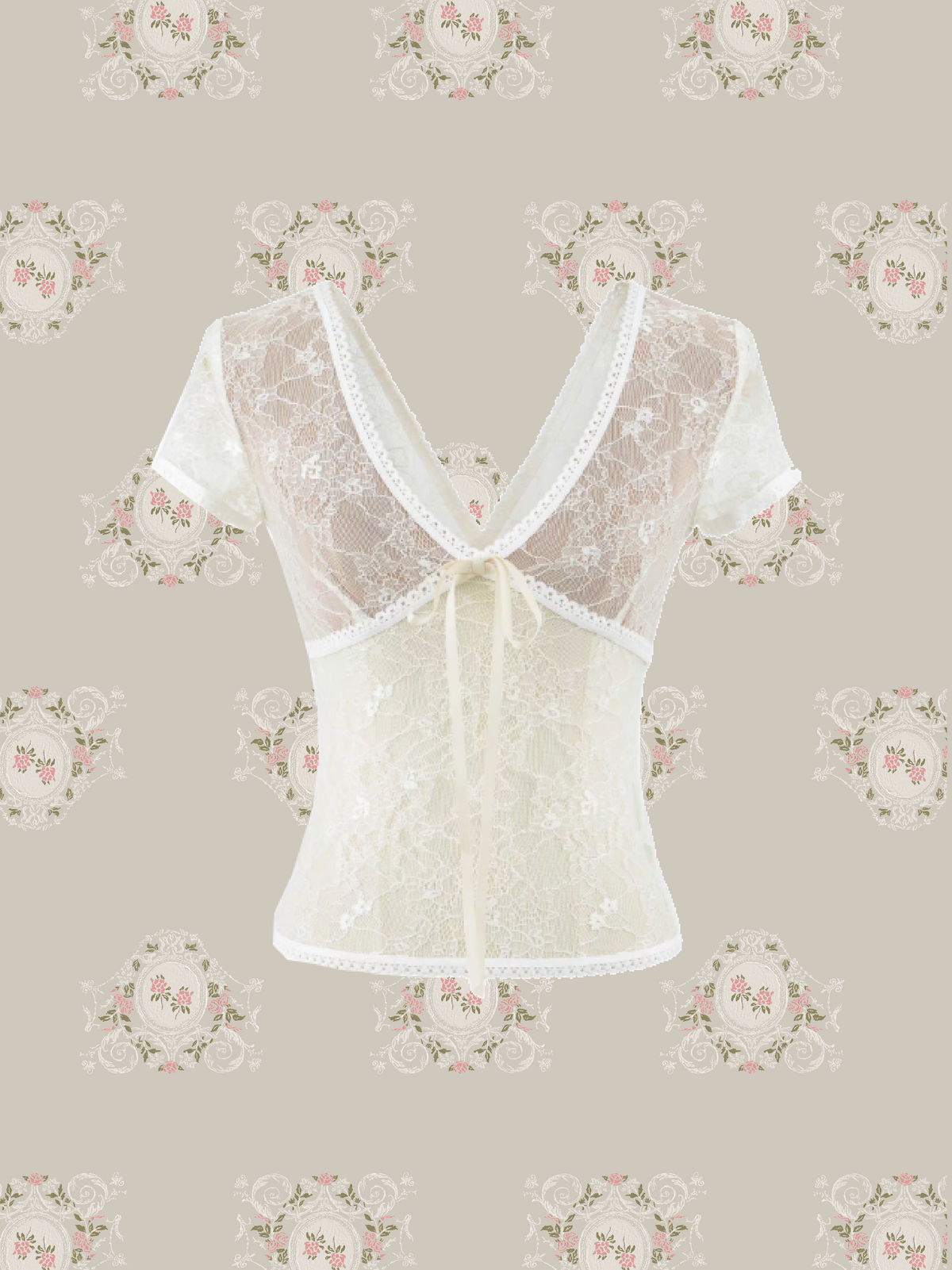 Romantic Sheer Lace Top/ロマンティックシアーレーストップス