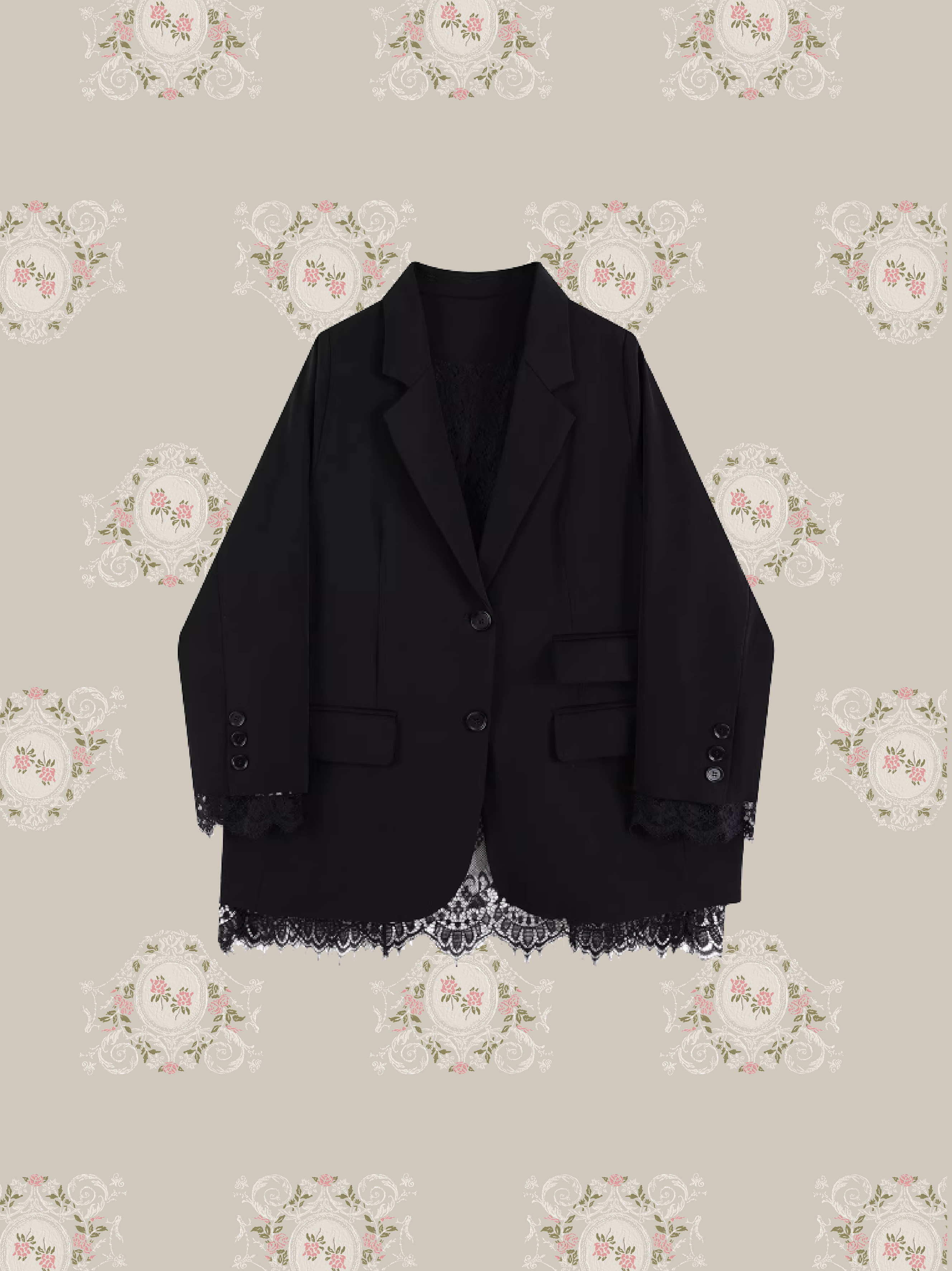 Back Lace Design Jacket/バックレースデザインジャケット