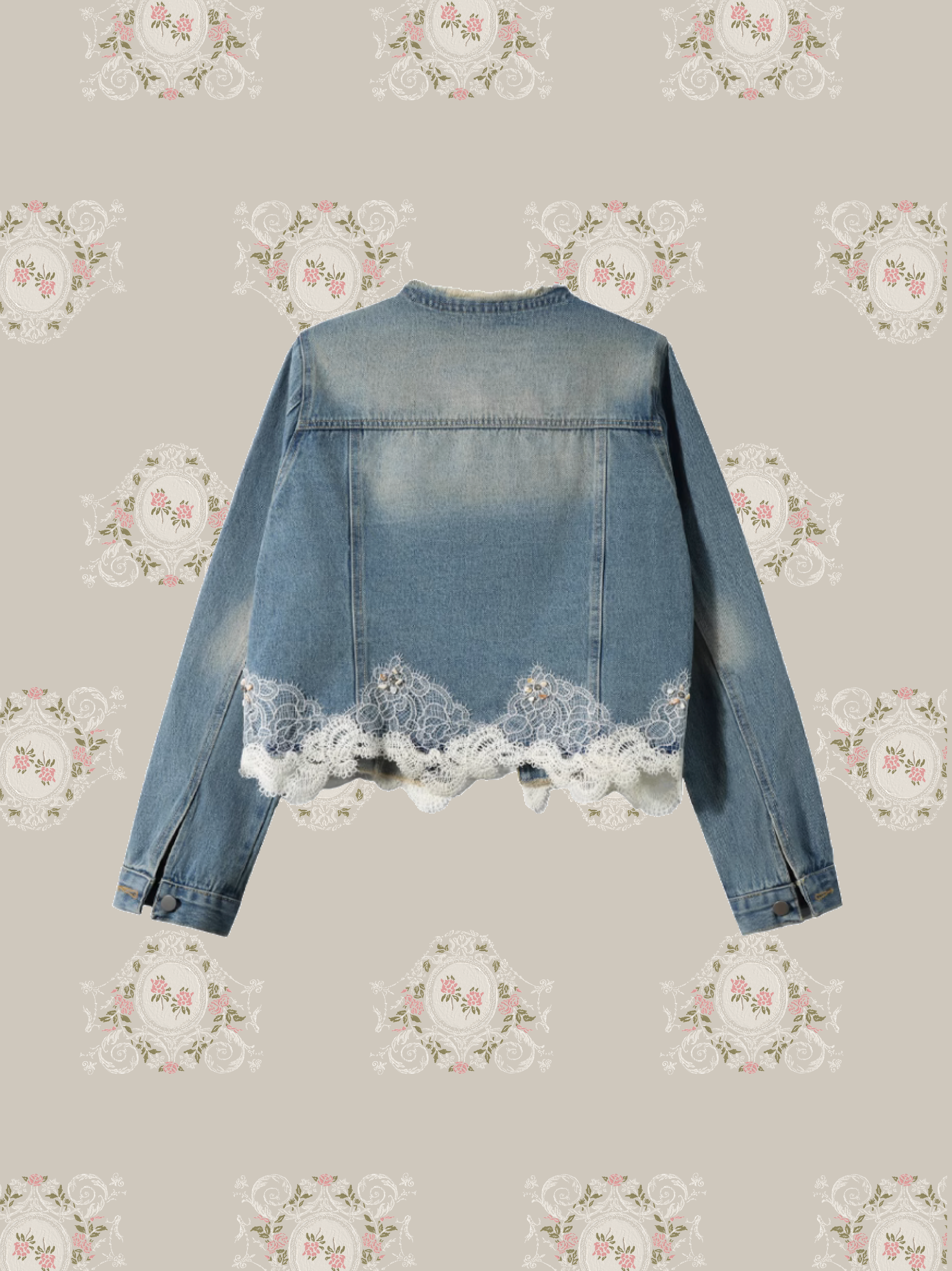 Lace Deco Denim Jacket/レースデコデニムジャケット