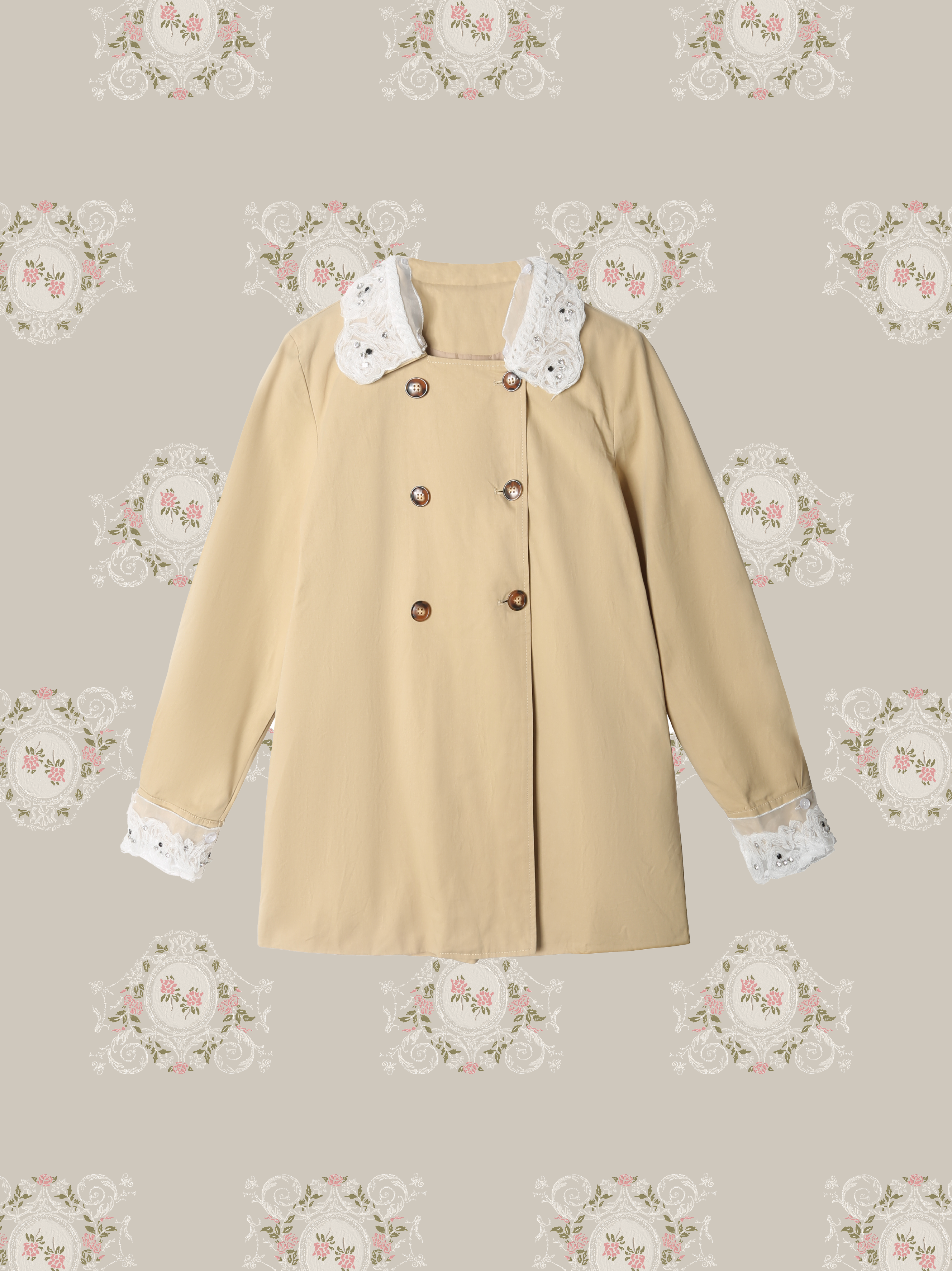 Sweet Lace Bijou Trench Coat/スイートレースビジュートレンチコート