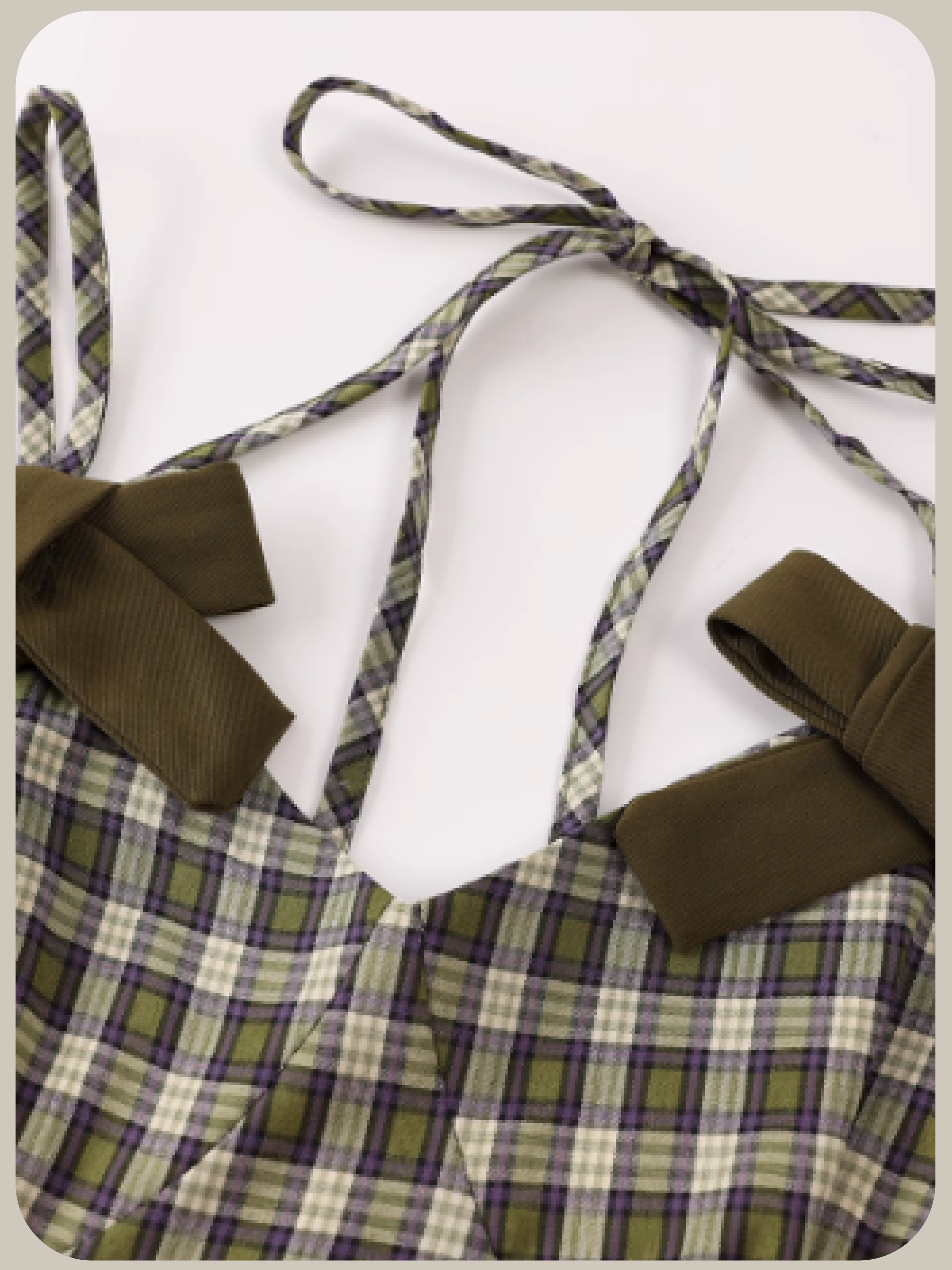 Check Ribbon Dress/チェックリボンドレス