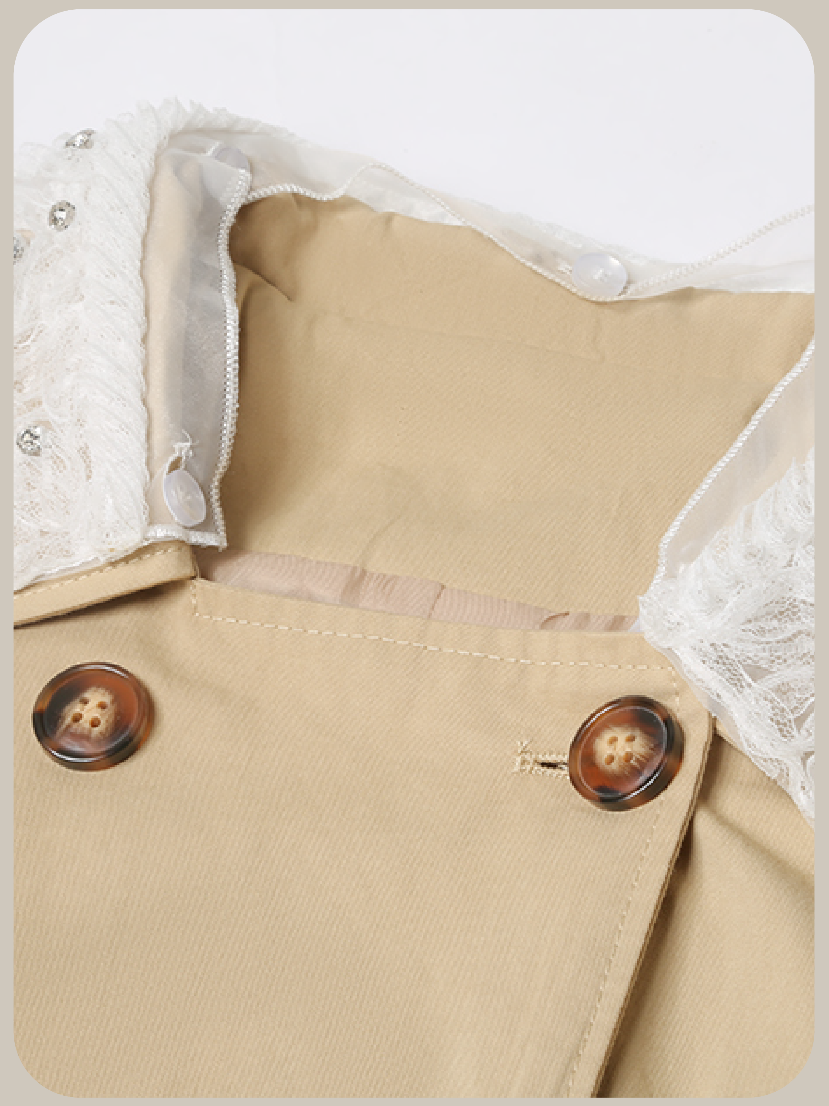 Sweet Lace Bijou Trench Coat/スイートレースビジュートレンチコート