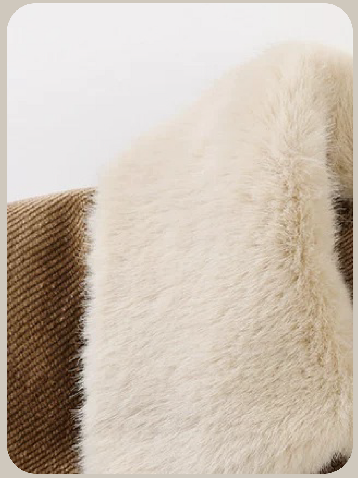 Corduroy Fur Trim Cropped Down Jacket/コーデュロイファー付きクロップド丈中綿ジャケット
