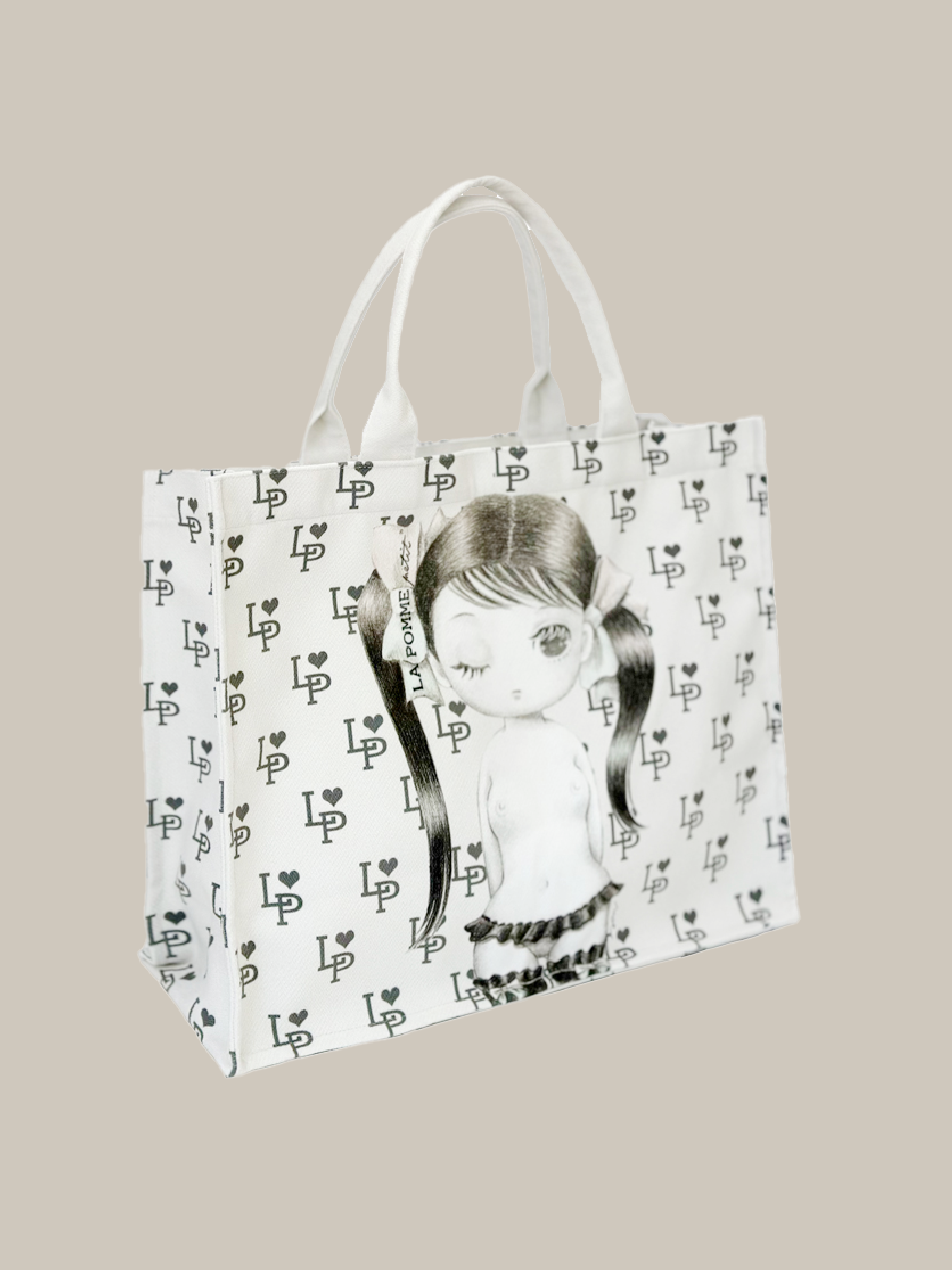 MURAKAMI MOE LA POMME petit Collaboration Girls Zip Tote Bag