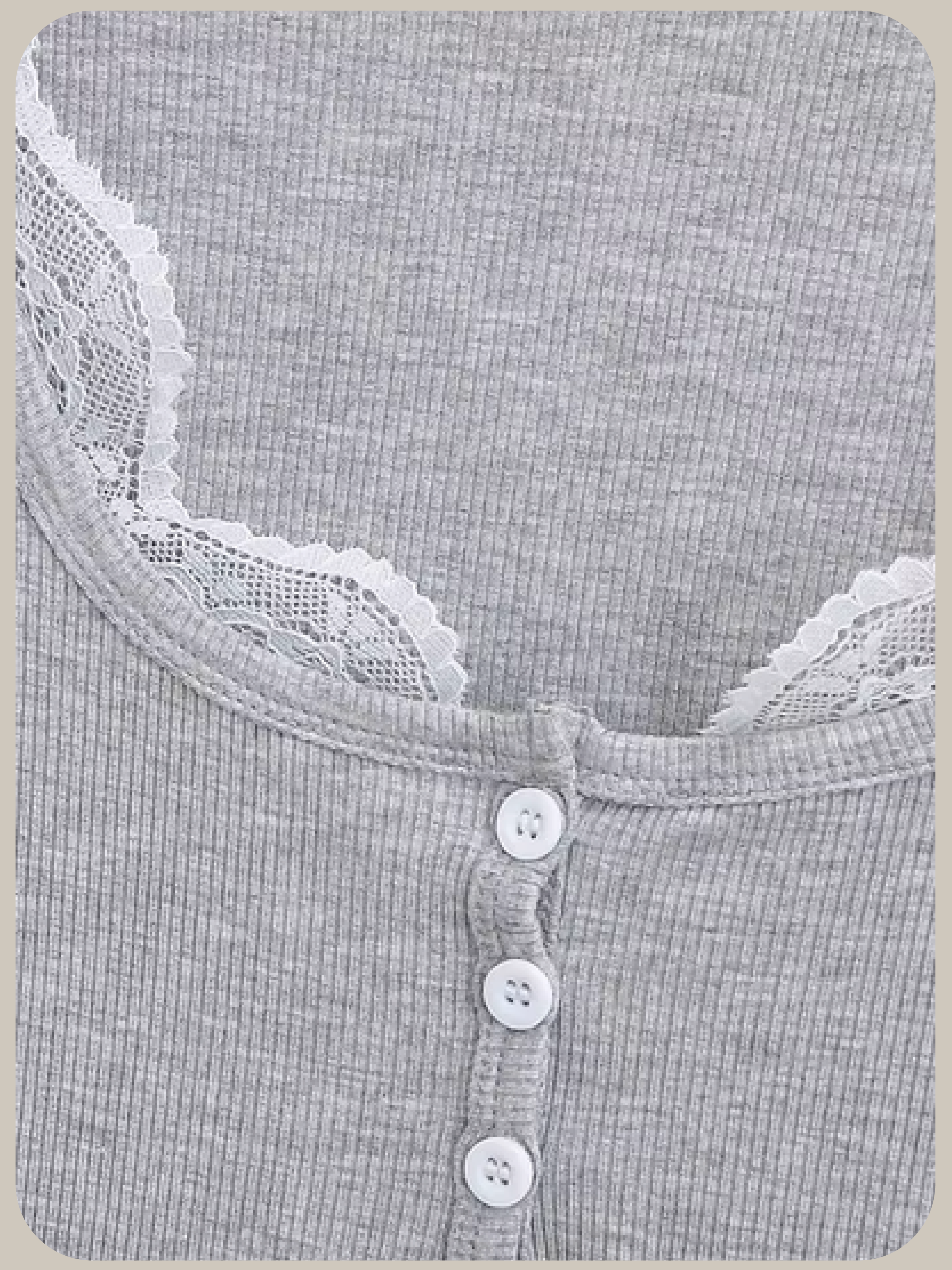 Lace Stitching Square Collar Top/レースステッチスクエアカラートップス