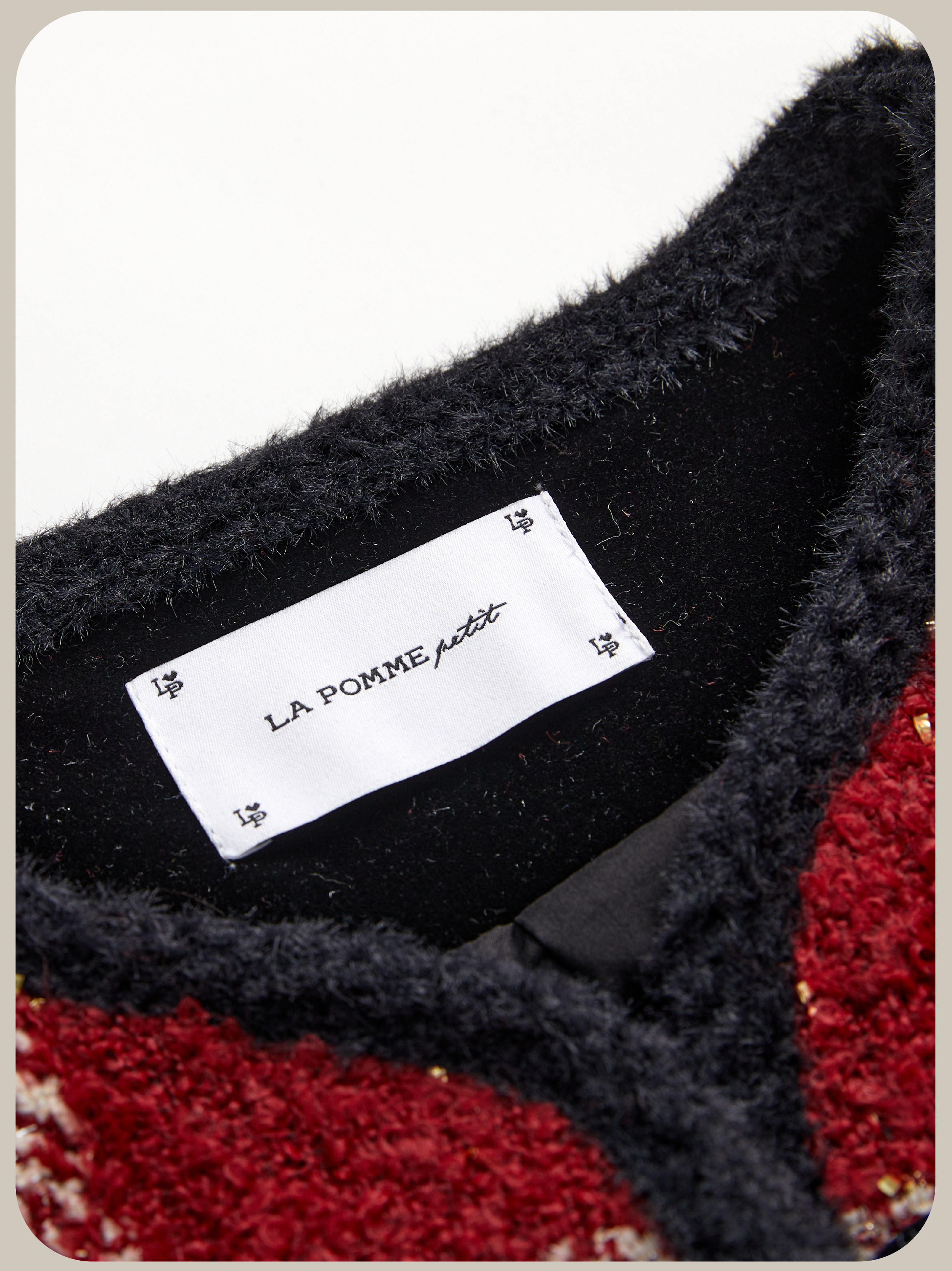 New Color❤︎No Button Red Motif Set Up. ノンボタンレッドチェックモチーフセットアップ