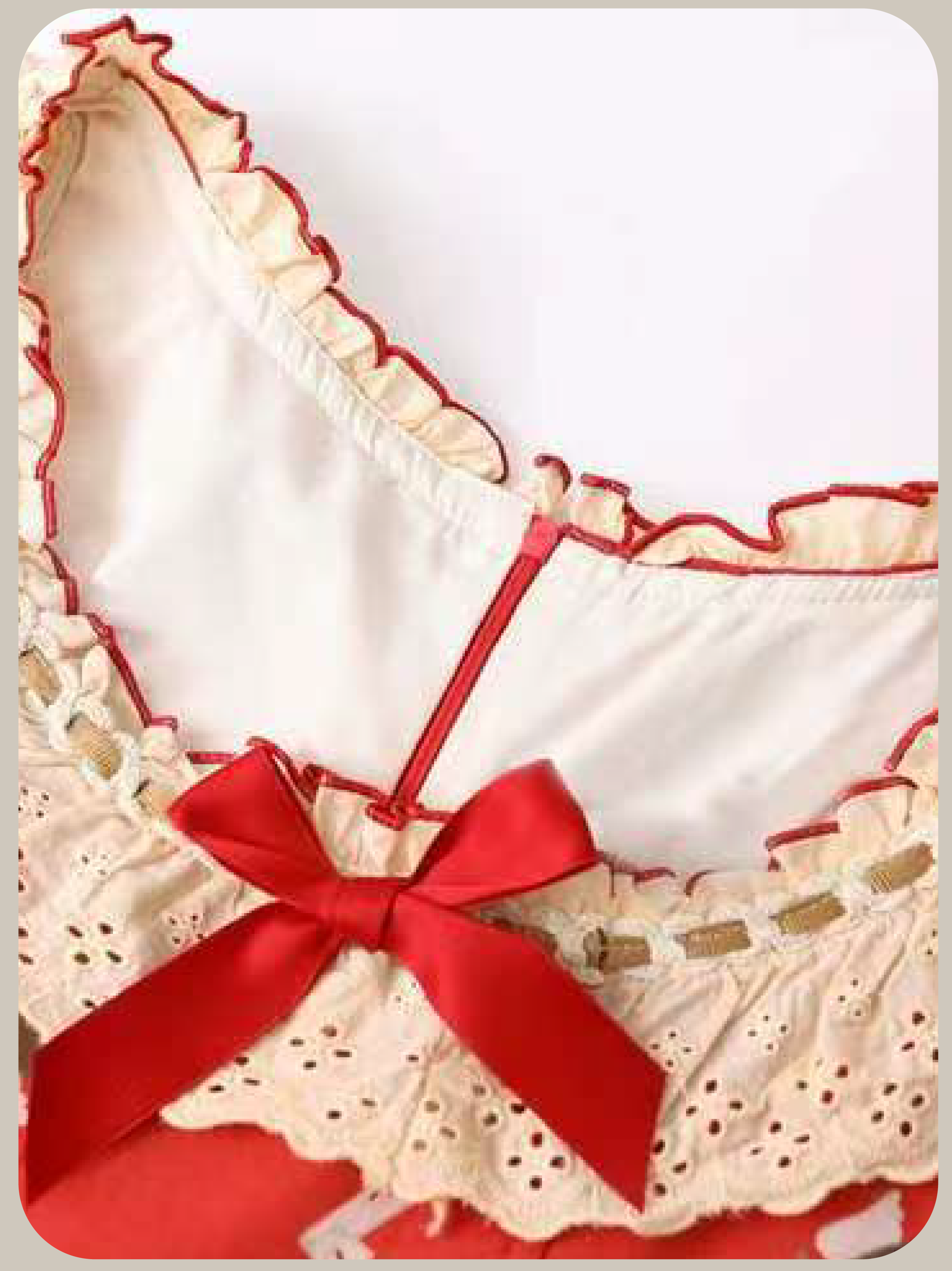 Red Motif Lace Flare Bear One Piece/レッドモチーフレースフレアベアワンピース