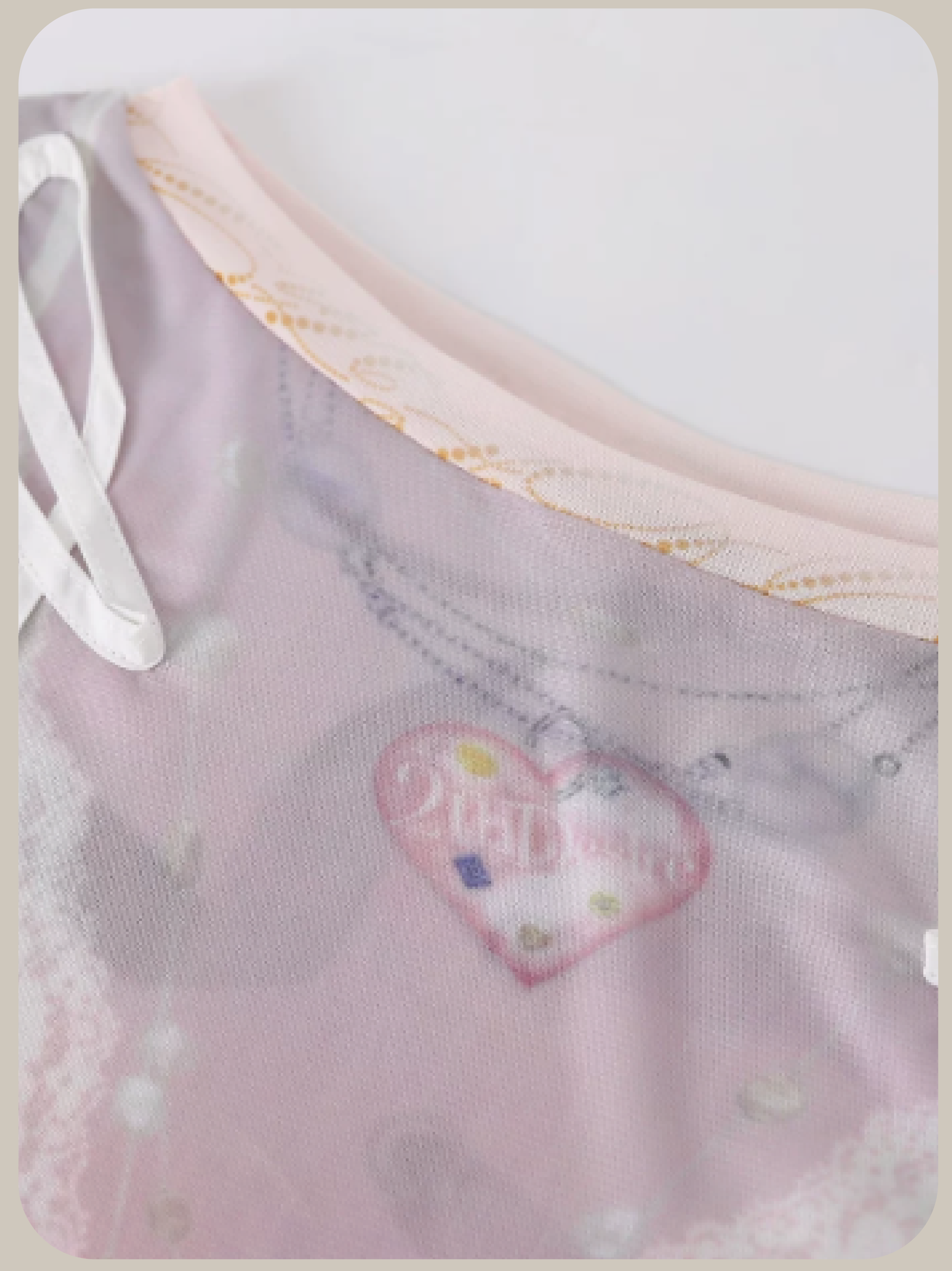 Pink Motif Lace Up Top/ピンクモチーフレースアップトップス