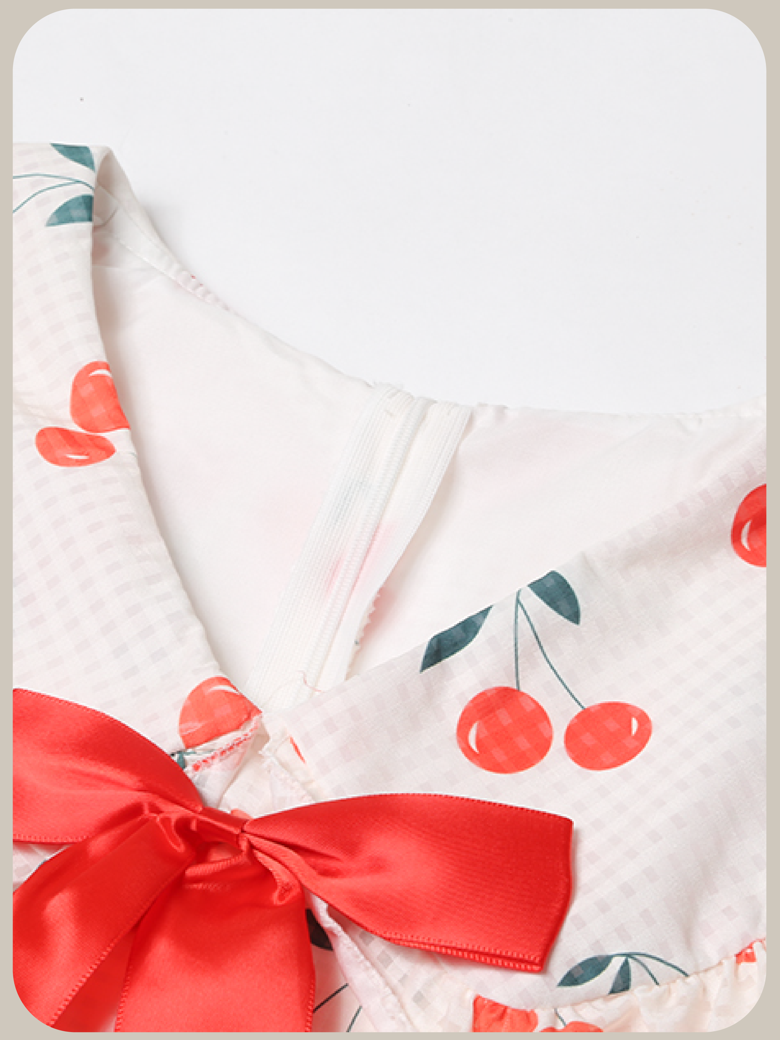 Frill Collar Cherry One Piece/フリルカラーチェリーワンピース