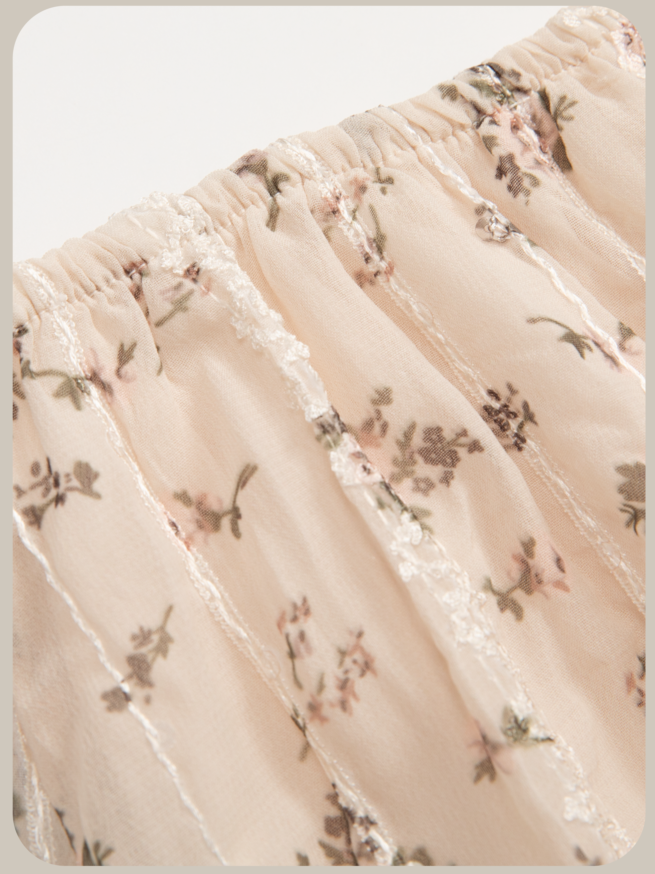 Bow Tie Vintage Floral Blouse Set Up/ボウタイ付きヴィンテージ花柄ブラウスセットアップ