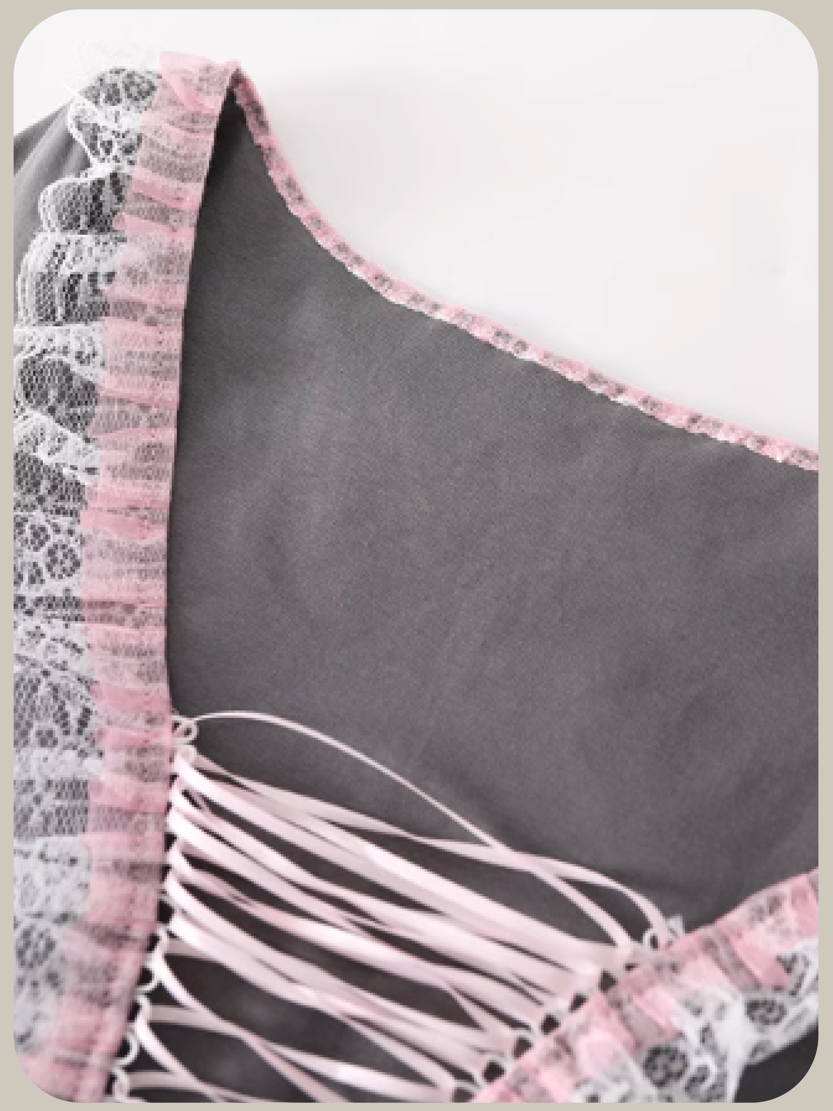 Hollow Lace Up 2 Way One Piece/ホローレースアップ2ウェイワンピース