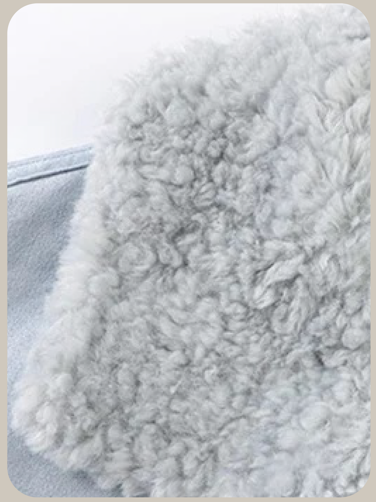 Contrast Shearling Collar Faux Suede Jacket/コントラストカラーシアリング襟付きフェイクスエードジャケット