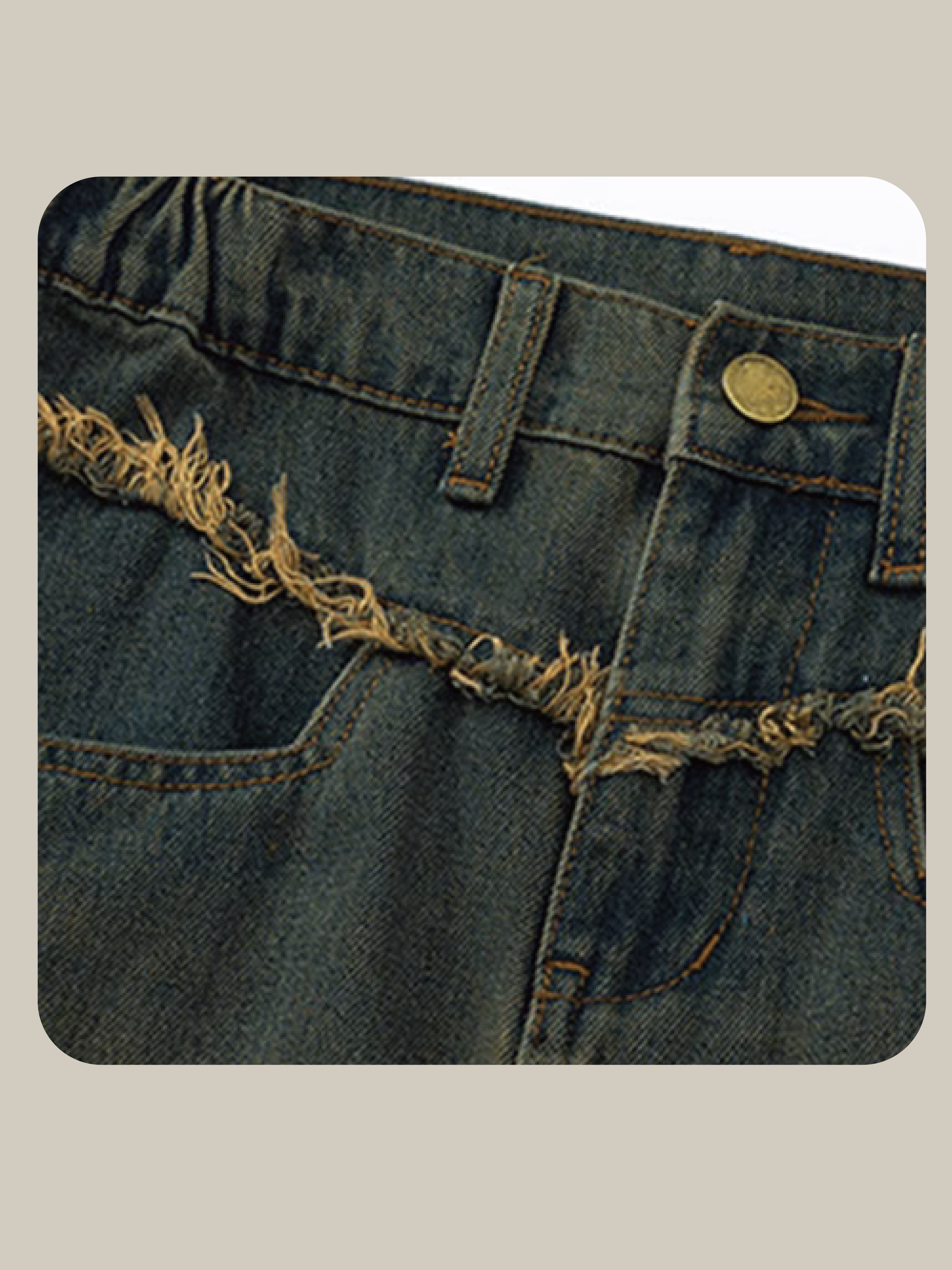 Washed Denim Pocket Skirt ウォッシュドデニムポケットスカート