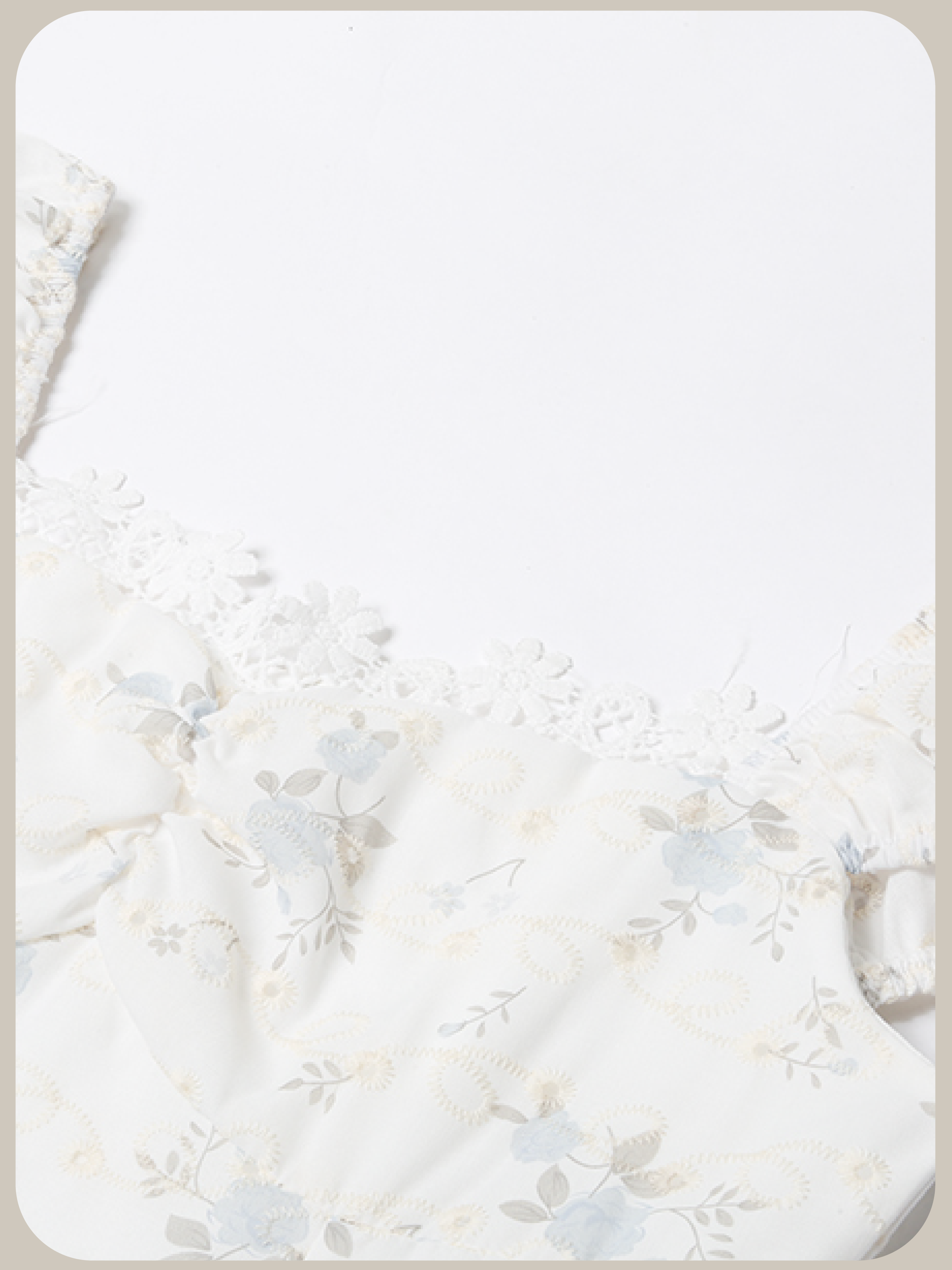 Floral Motif Waisted One Piece/花柄ウエストワンピース