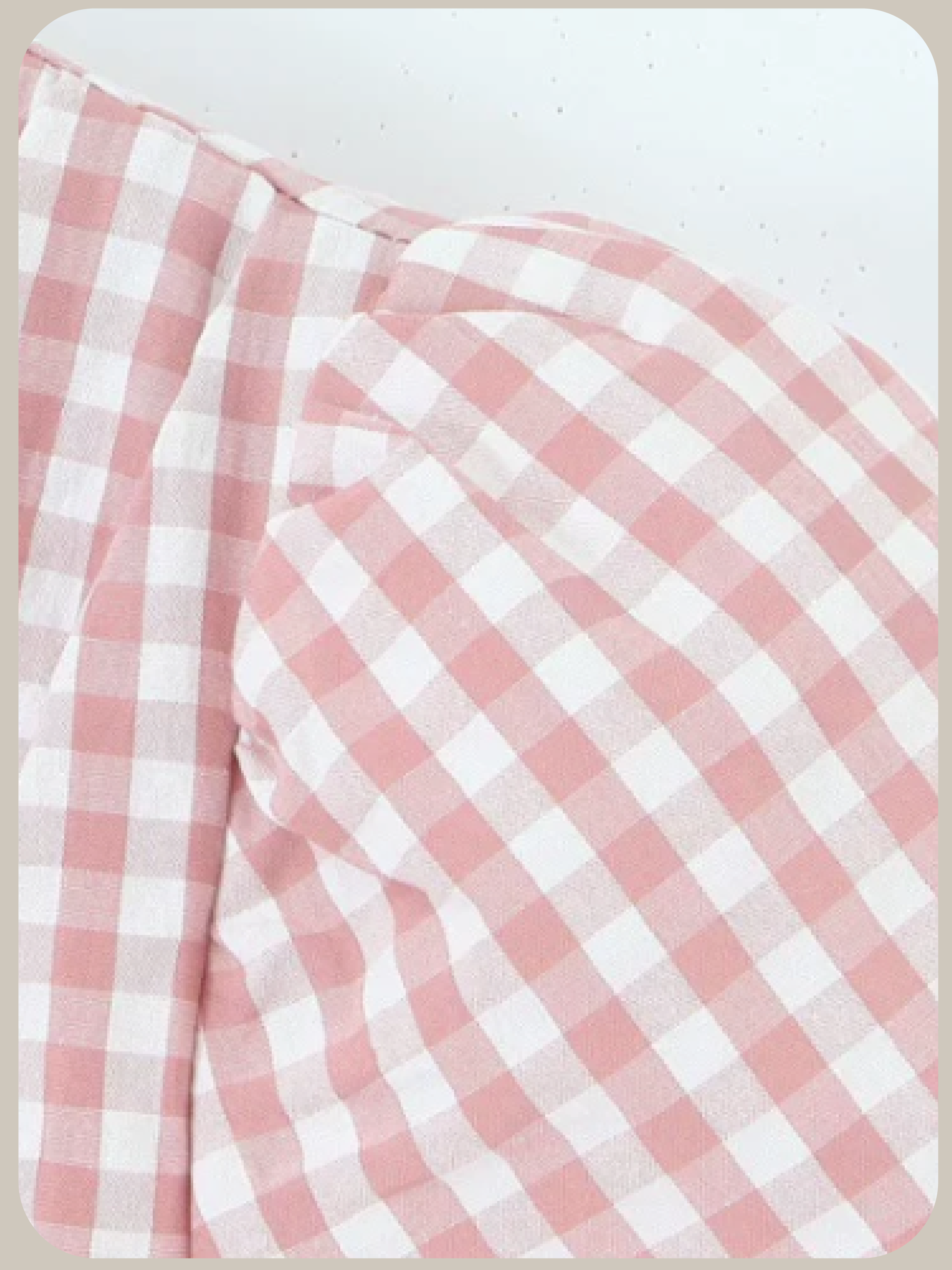 V Neck Plaid Waist One Piece/Vネックチェック柄ウエストワンピース