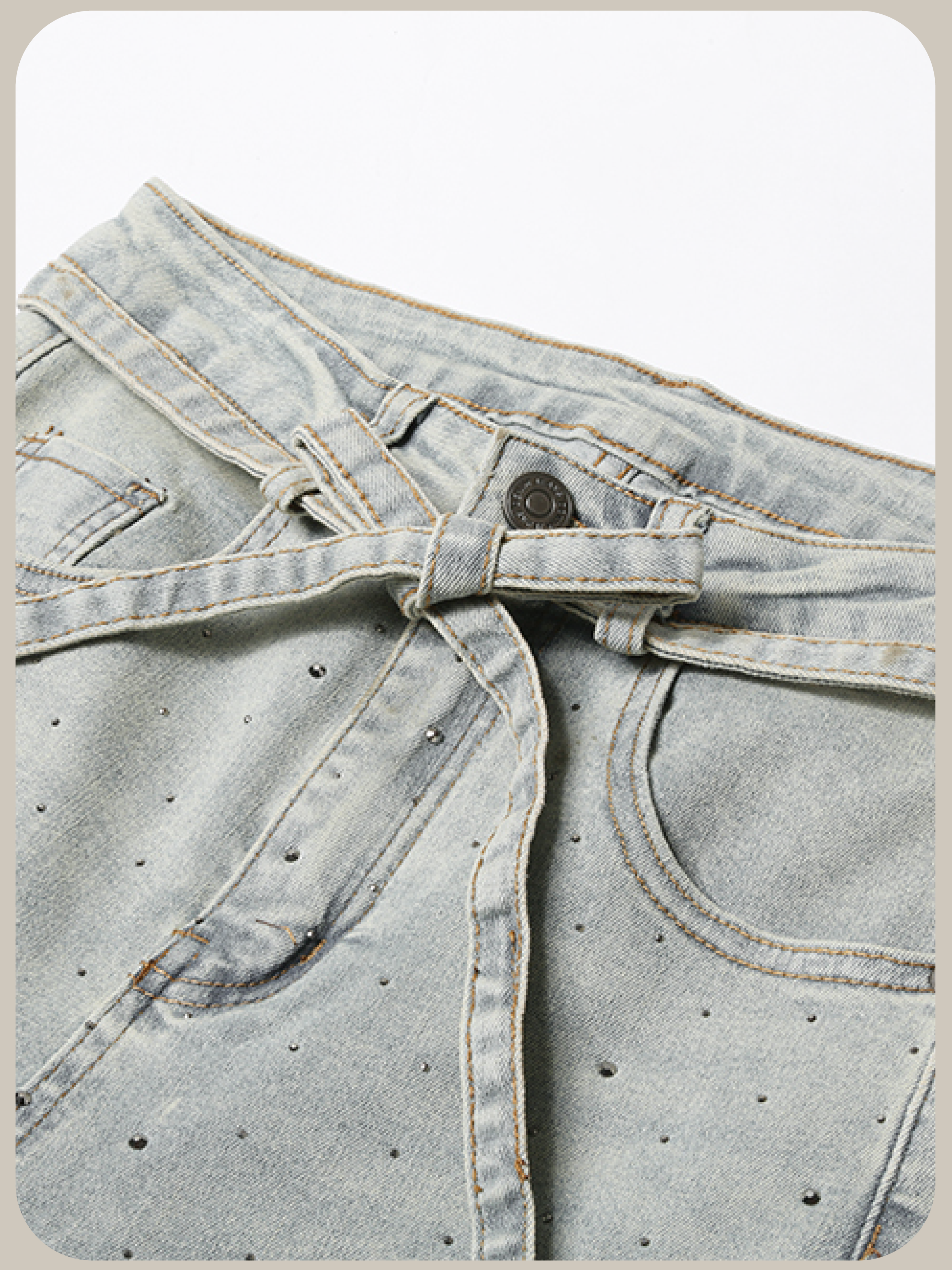 Bijou Flare Denim Pants/ビジューフレアデニムパンツ