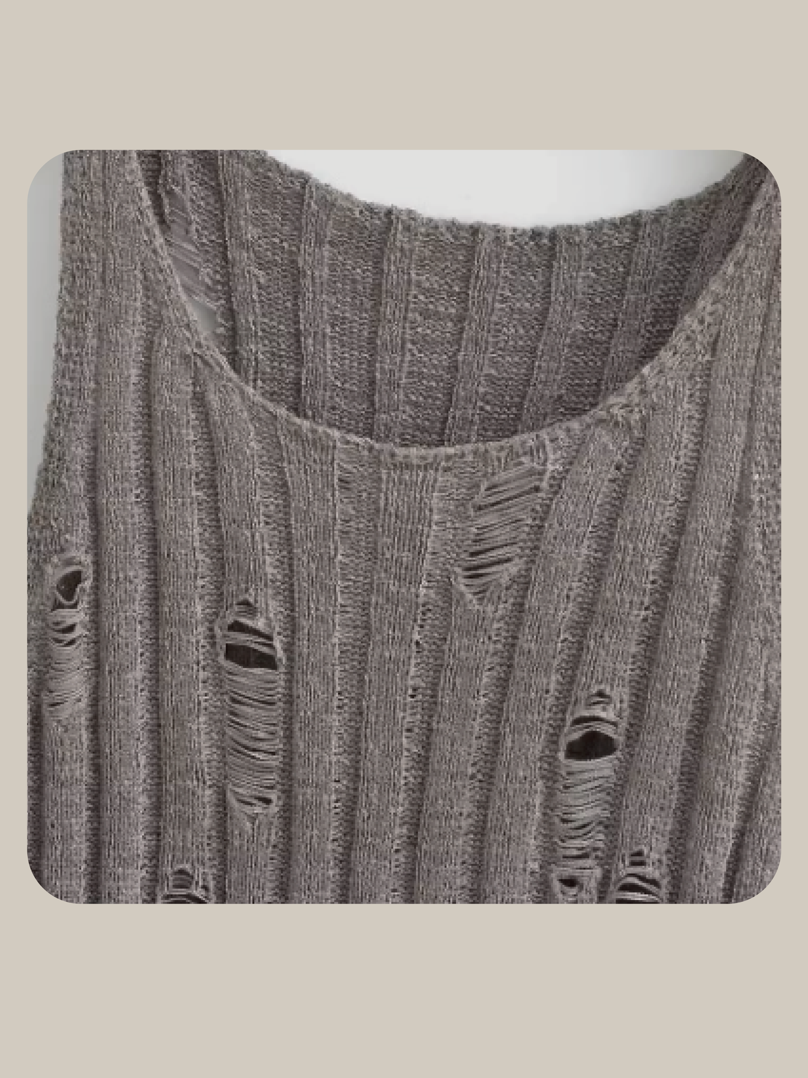 Broken Style Knit Vest/ブロークンスタイルニットベスト