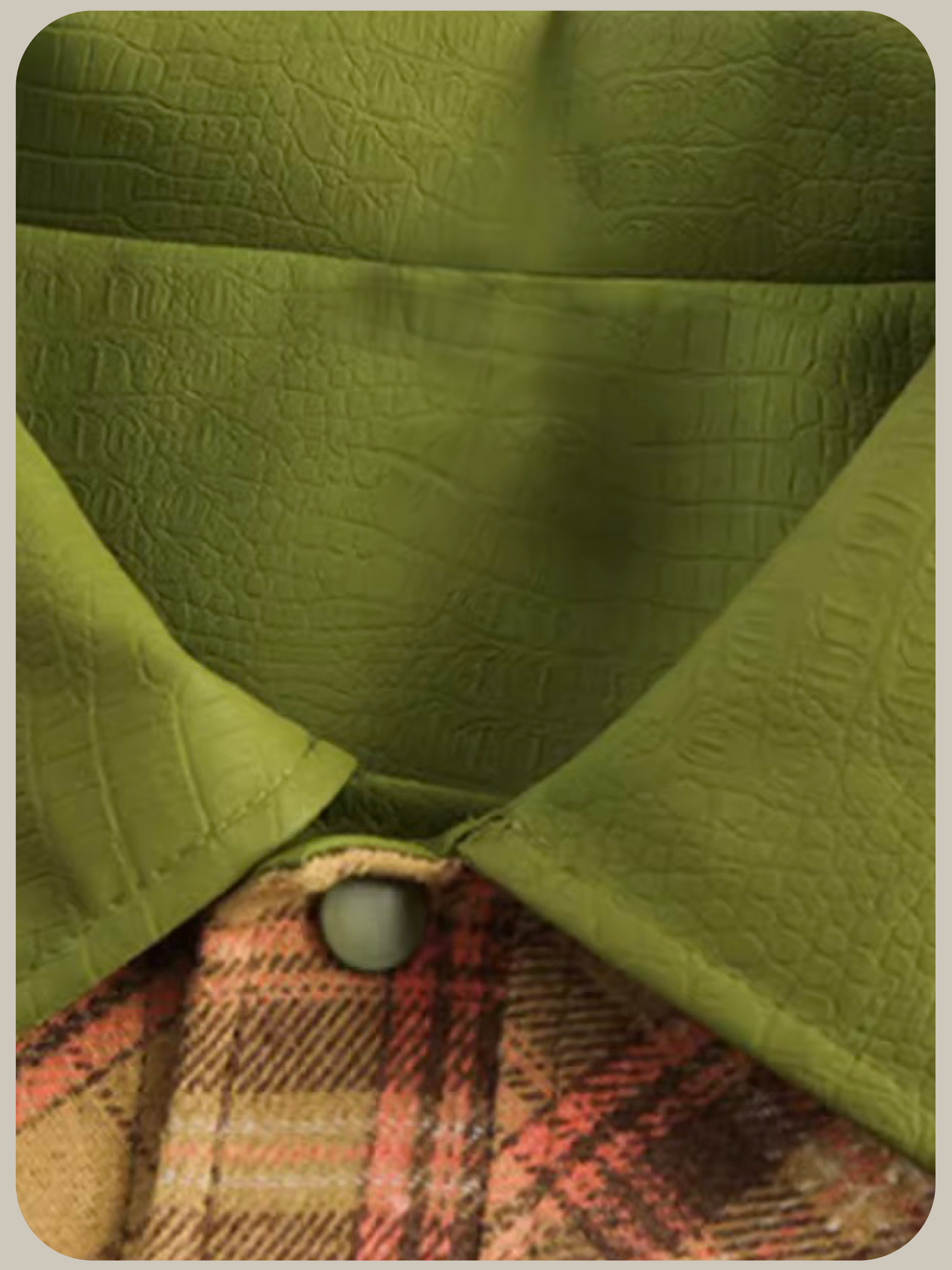 Chic Plaid PU Stitched Jacket/シックチェック柄PUステッチジャケット