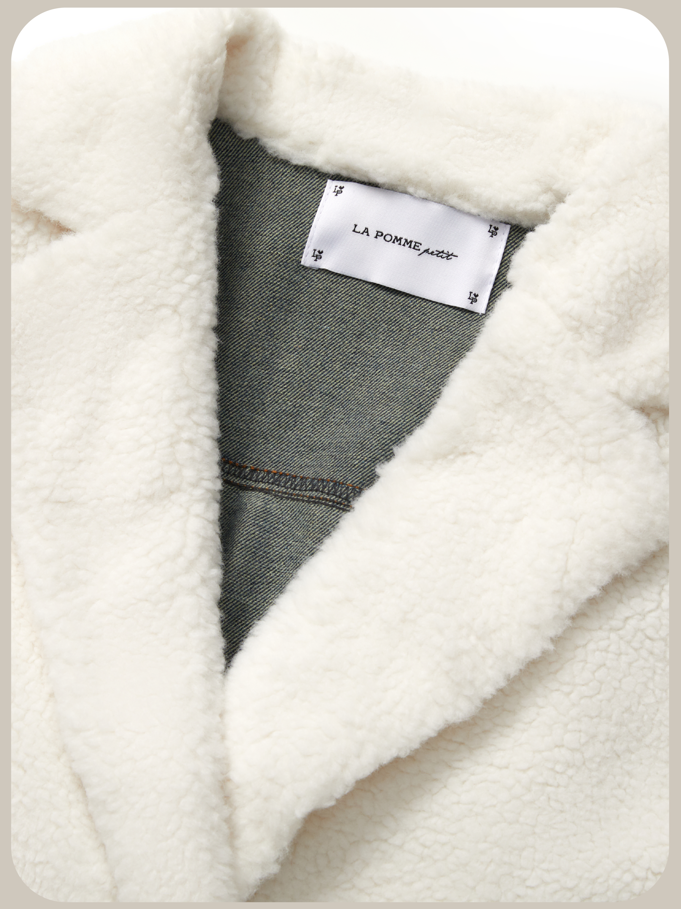 Faux Fur Stitching Denim Jacket/フェイクファーステッチデニムジャケット