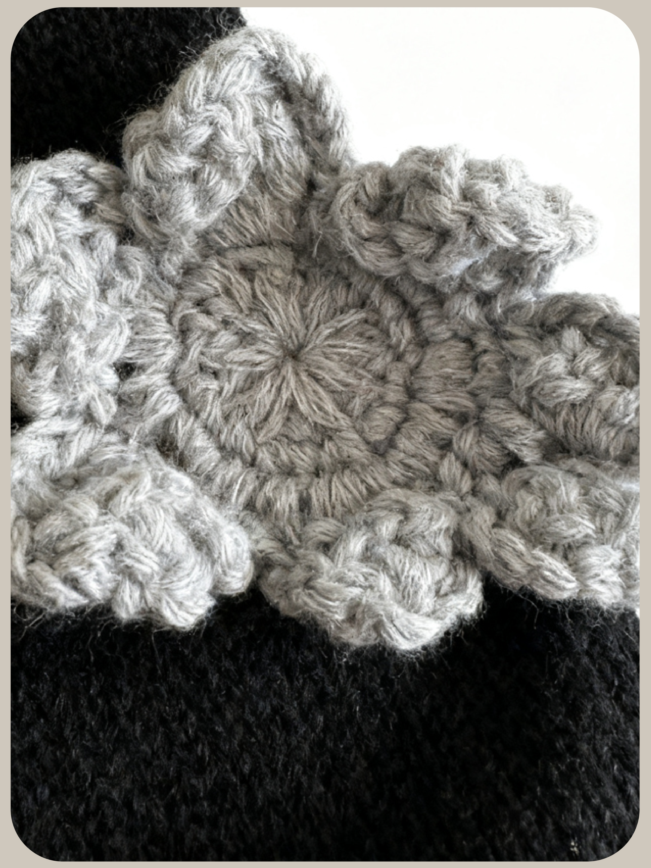 Hand Made Knitting Flower Sweater/ハンドメイド編み物フラワーセーター