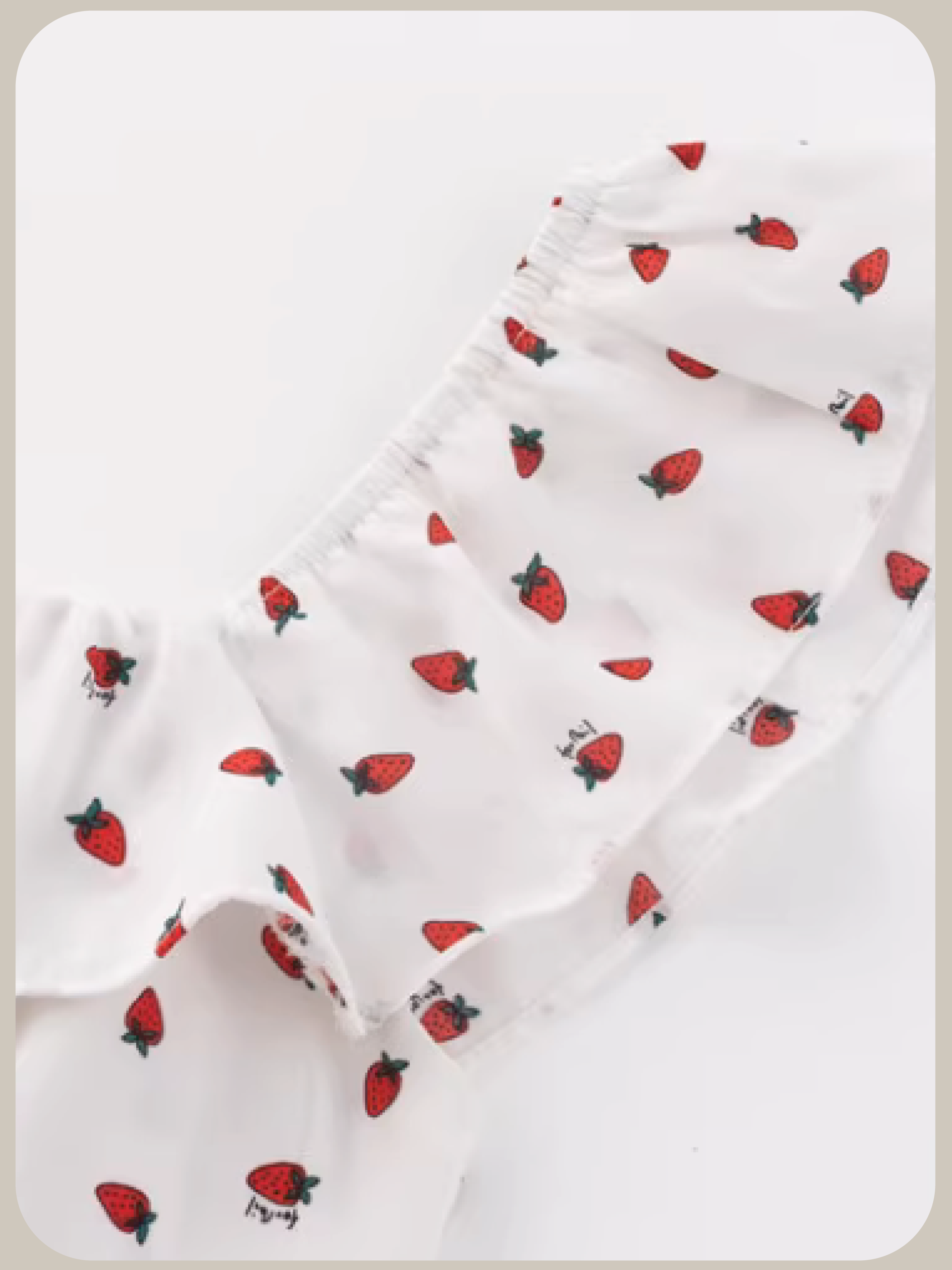 Cheerful Pattern Ruffle Short Top/柄フリルショートトップス