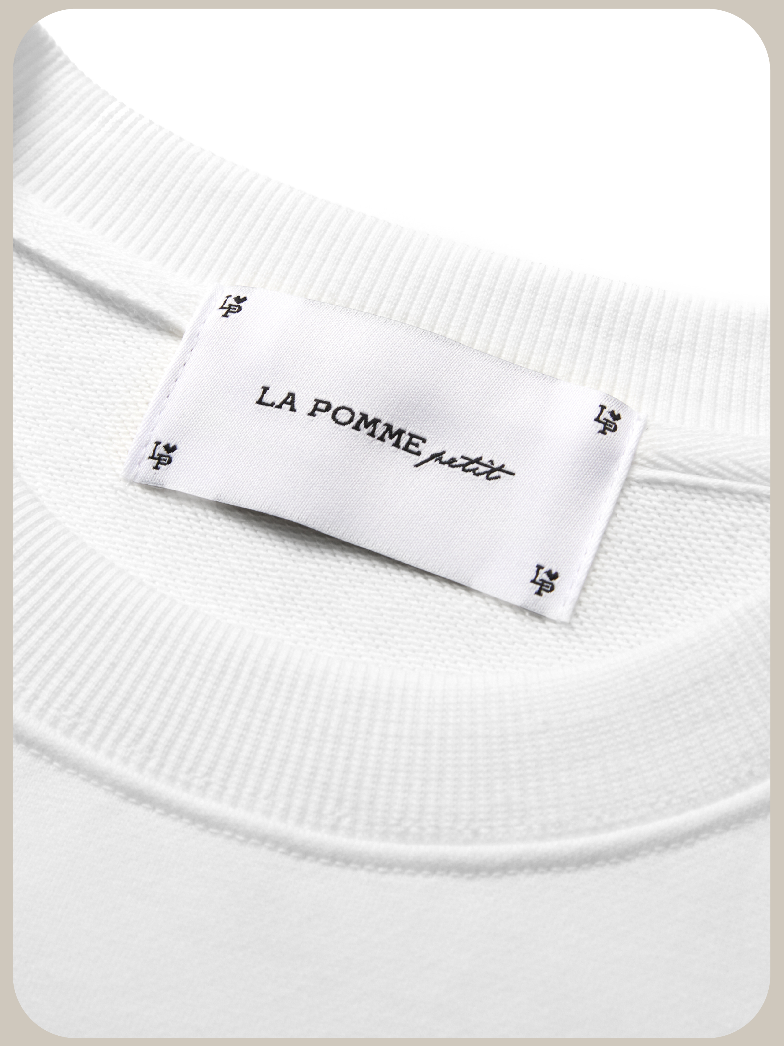LA POMME petit Embroidery Dot Logo Sweater