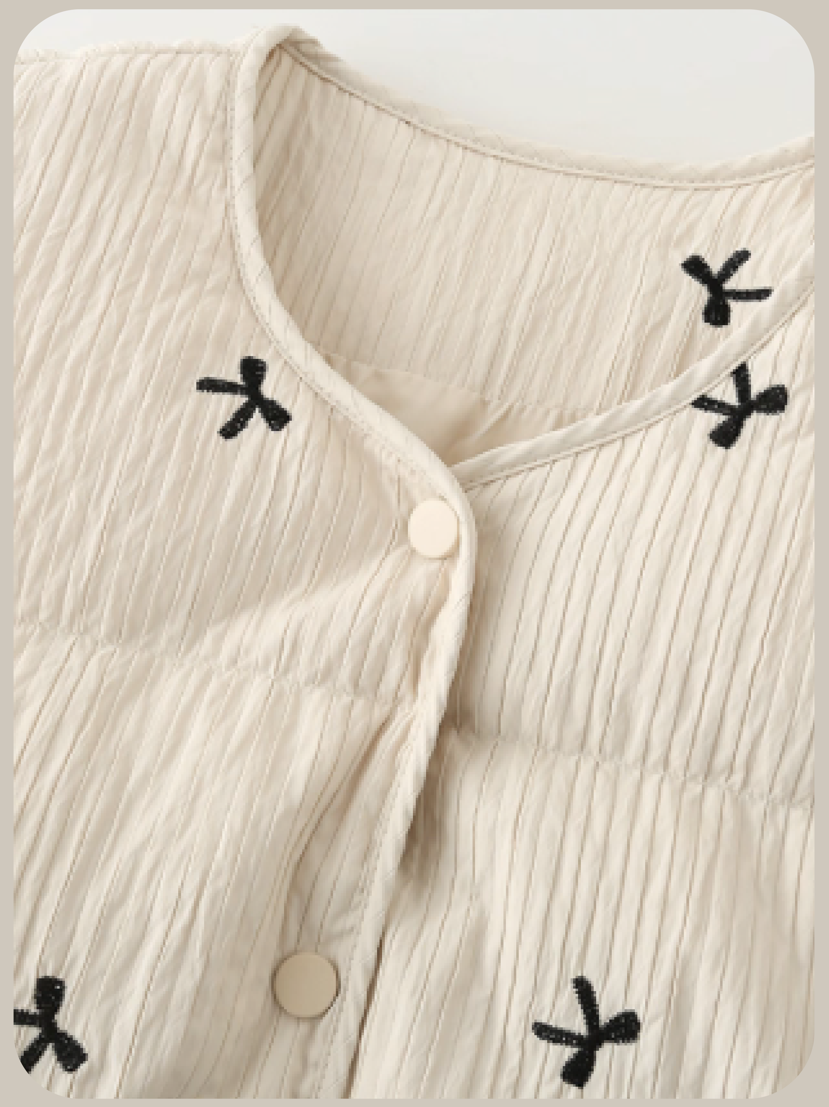 Embroidery Ribbon Duck Down Jacket/刺繍リボンダックダウンジャケット