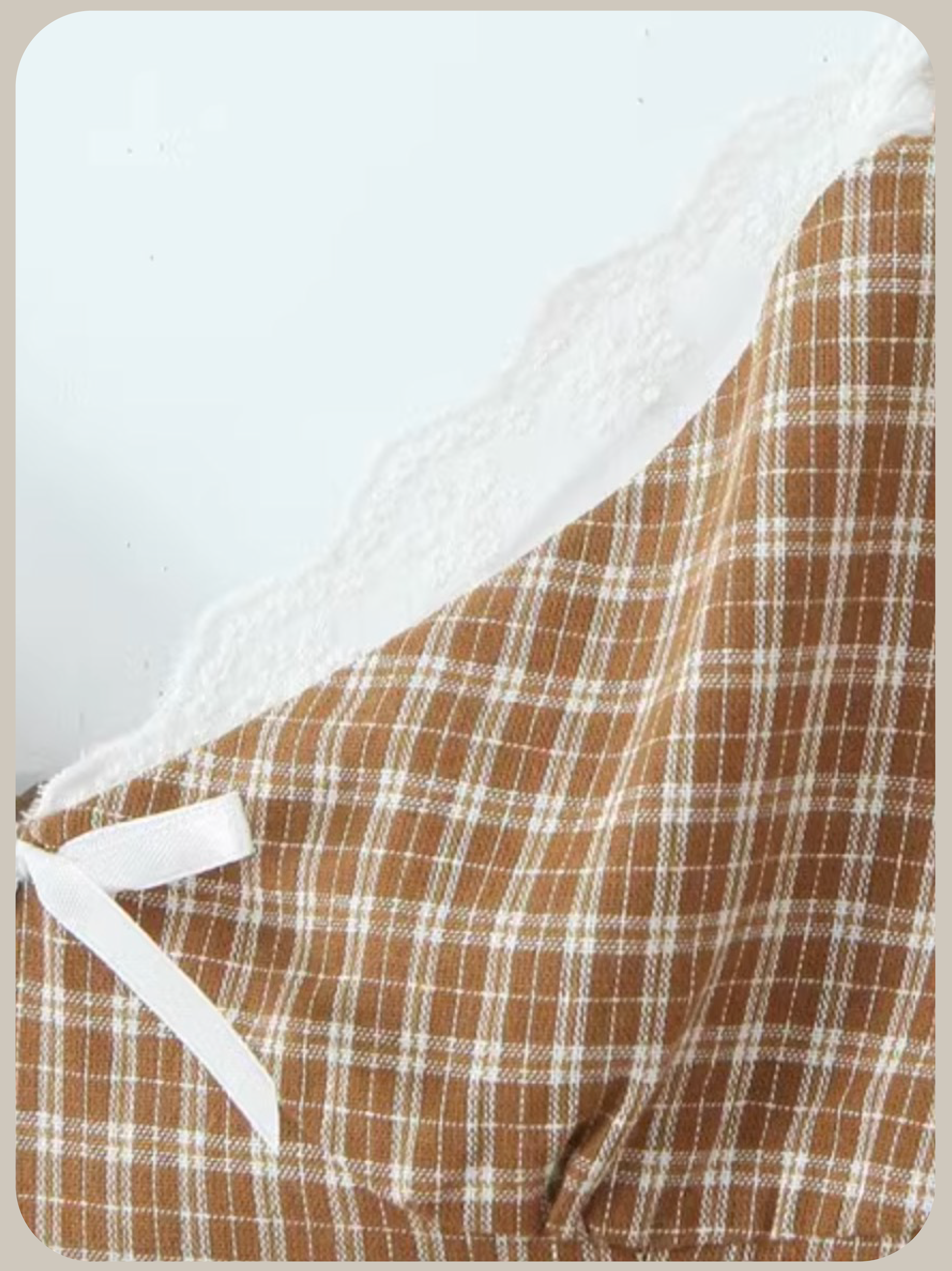 Plaid Lace Tiered Cami Dress/チェック柄レースティアードキャミワンピース