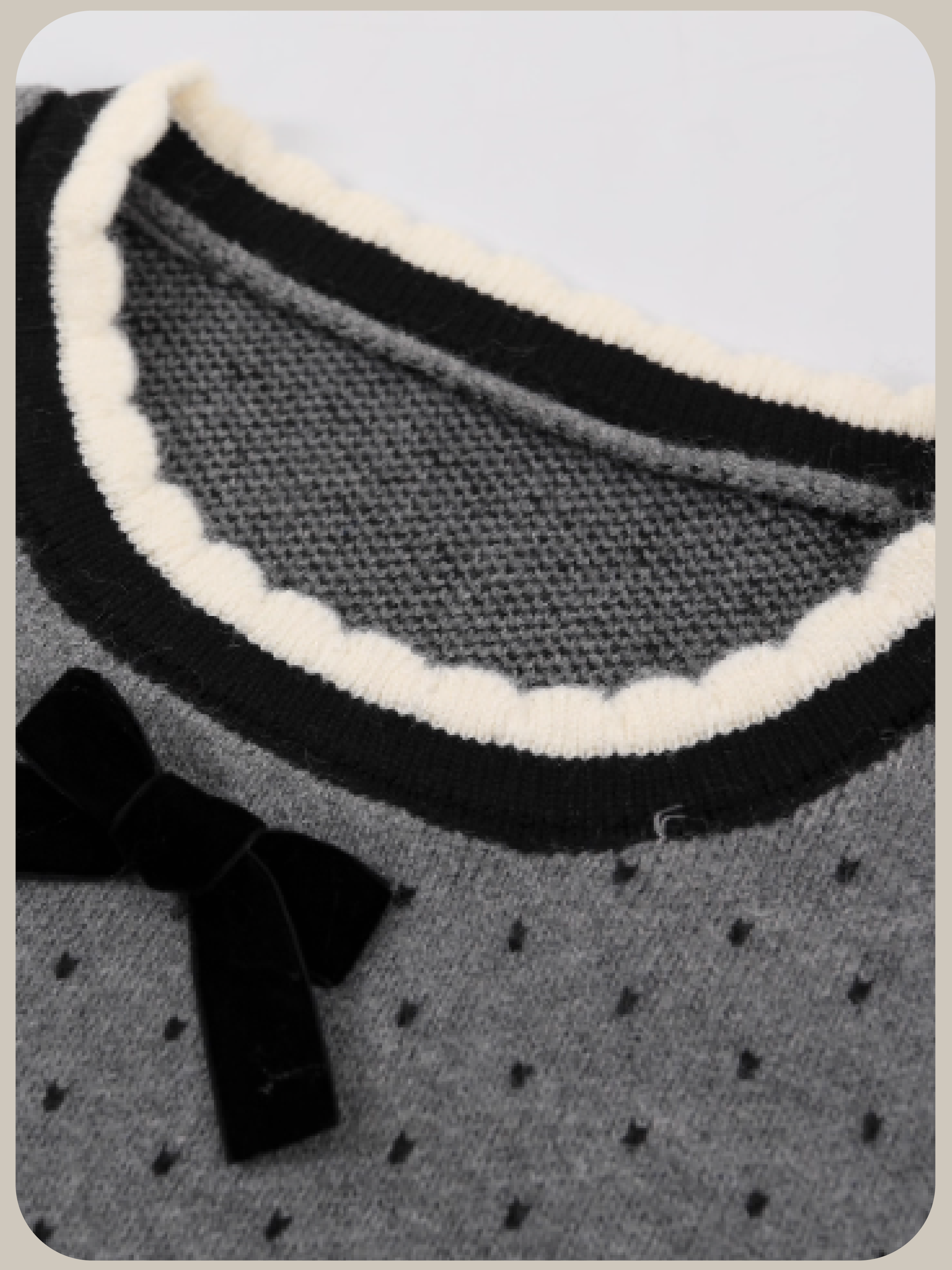 Dots Frill Piping Knit Set Up/ドットフリルパイピングニットセットアップ