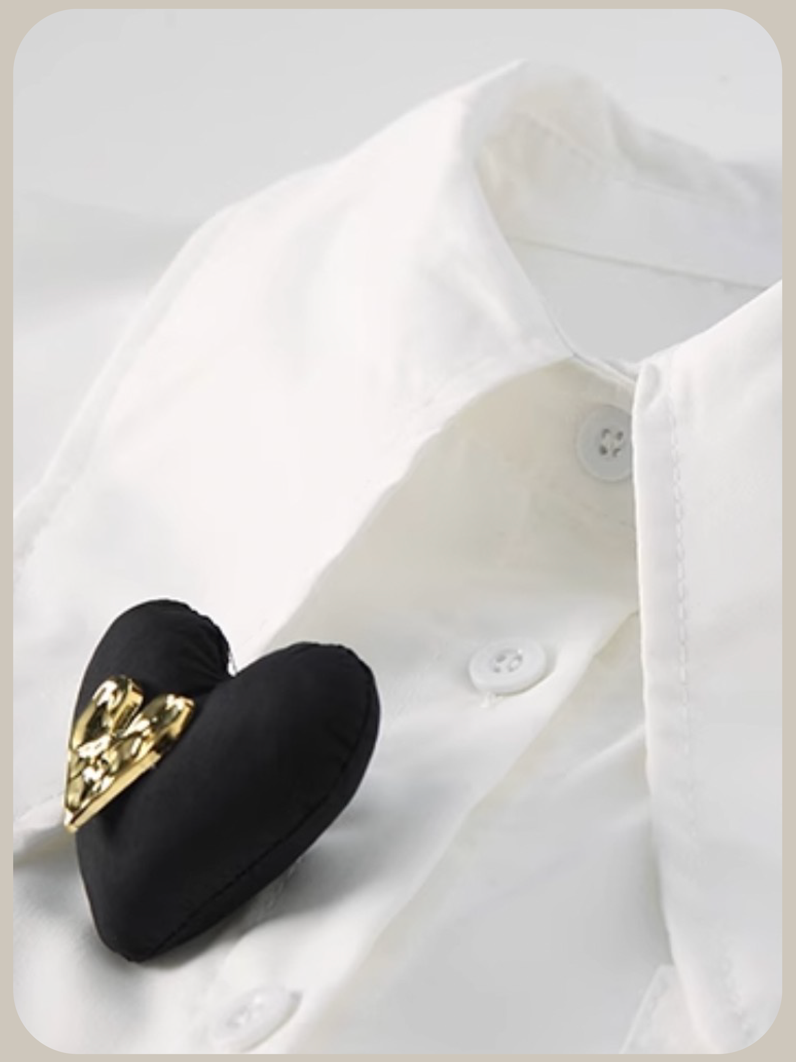 Heart Button Design Shirt