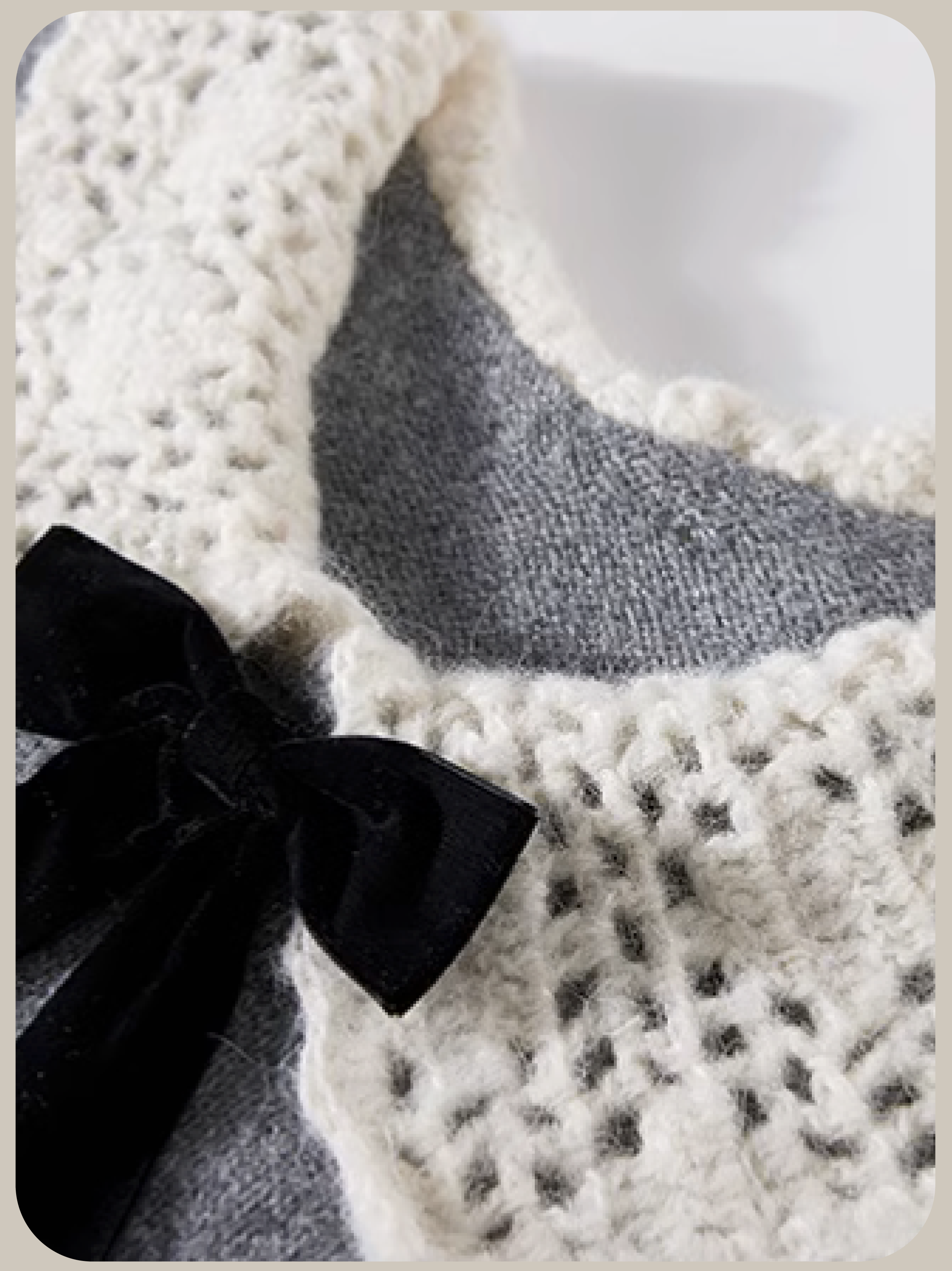 Lace Baby Collar Knit Top/レースベビーカラーニットトップ