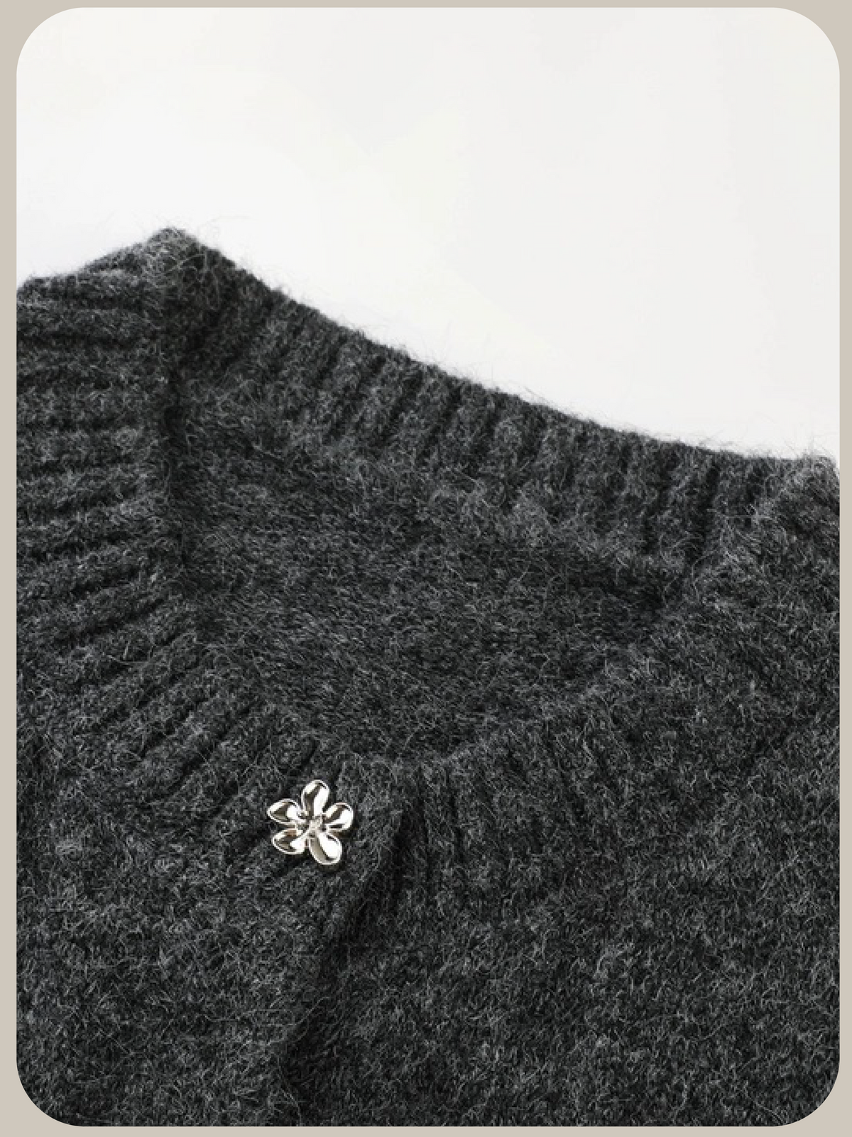 Elegant Flower Applique Cardigan Set Up/エレガントフラワーアップリケカーディガンセットアップ