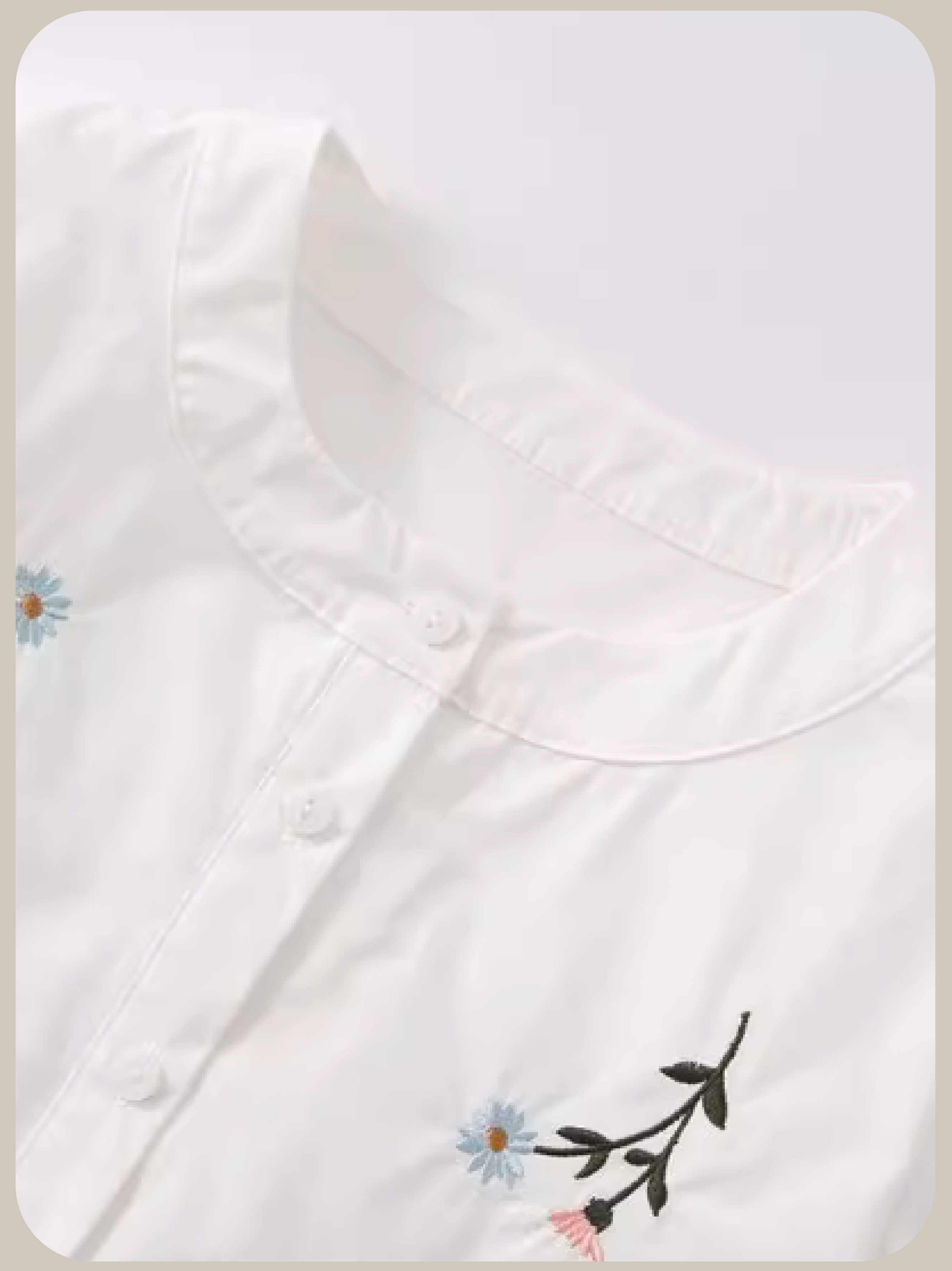 Puff Sleeve Embroidery Shirt/パフスリーブ刺繍シャツ