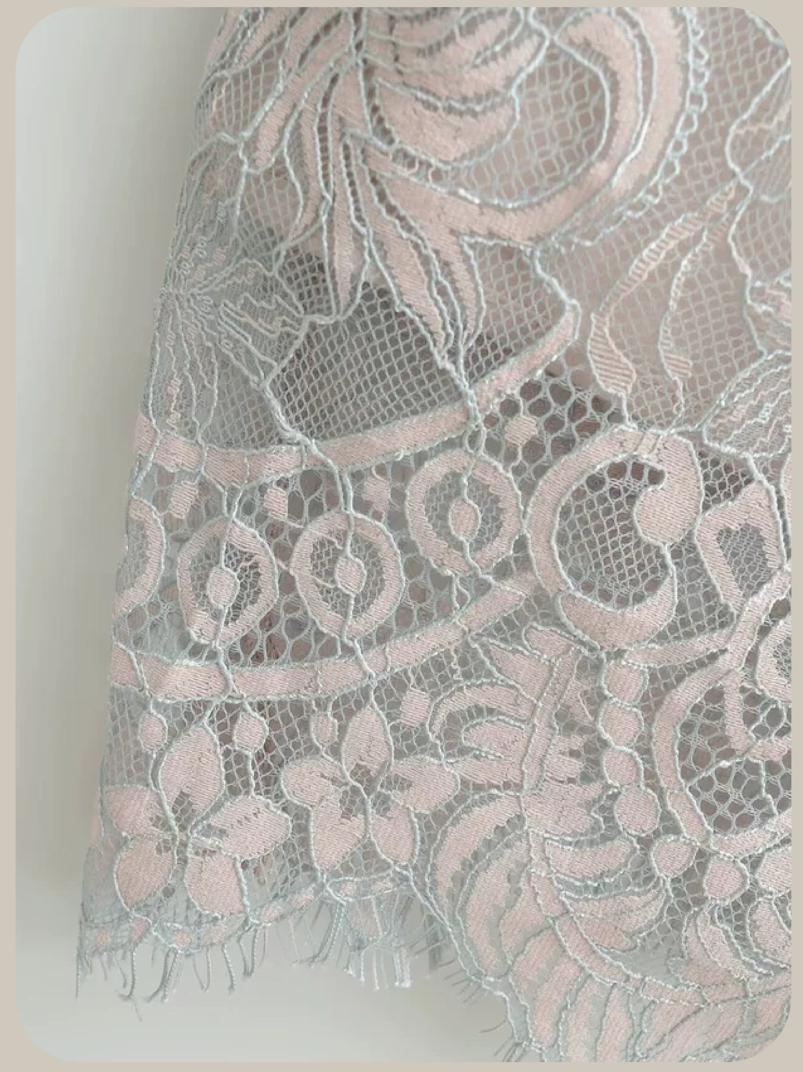 Jacquard Pastel Floral Lace Mini Skirt/ジャカードパステル花柄レースミニスカート