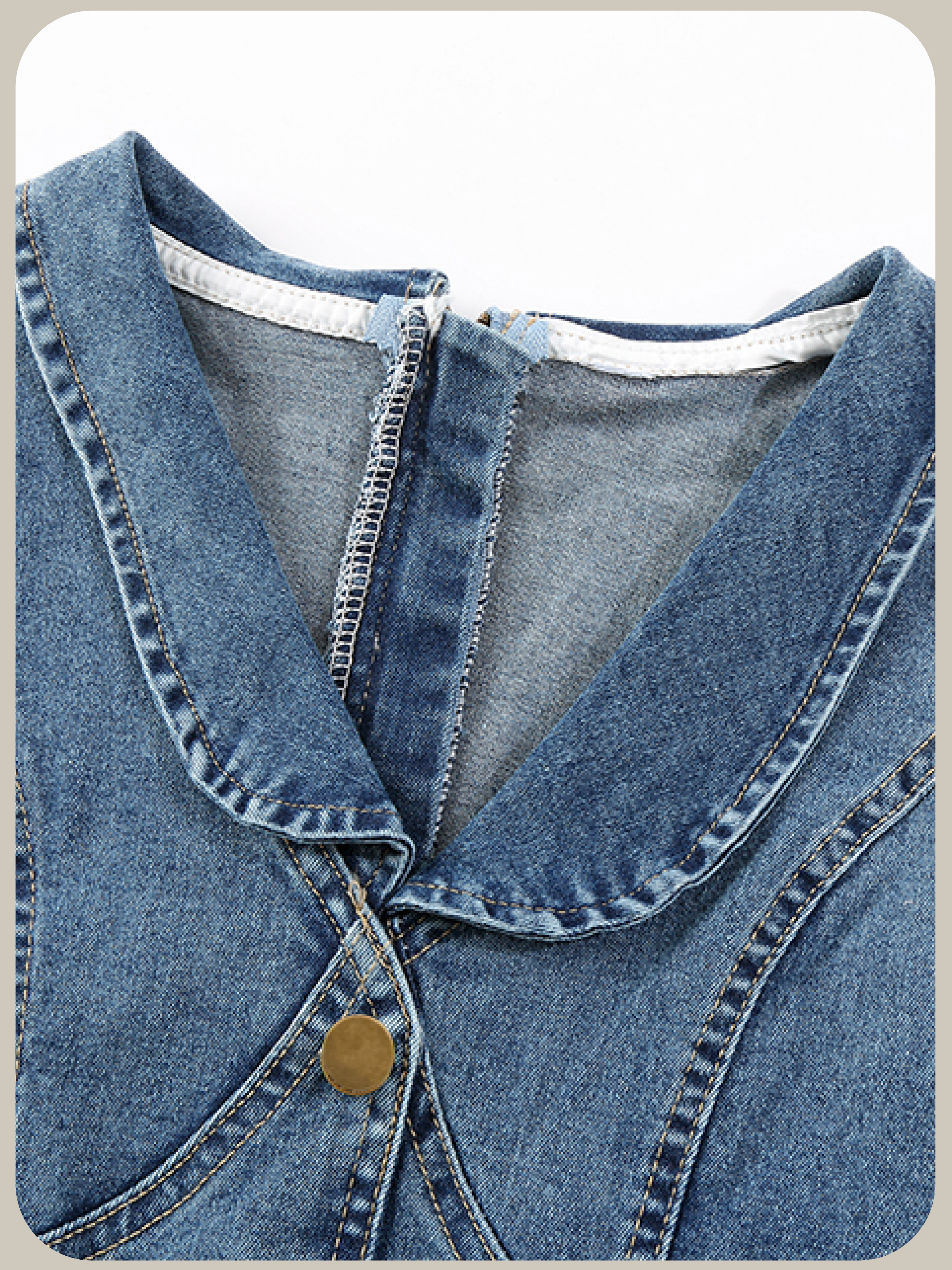 Lace Piping Pleats Denim Dress/レースパイピングプリーツデニムドレス