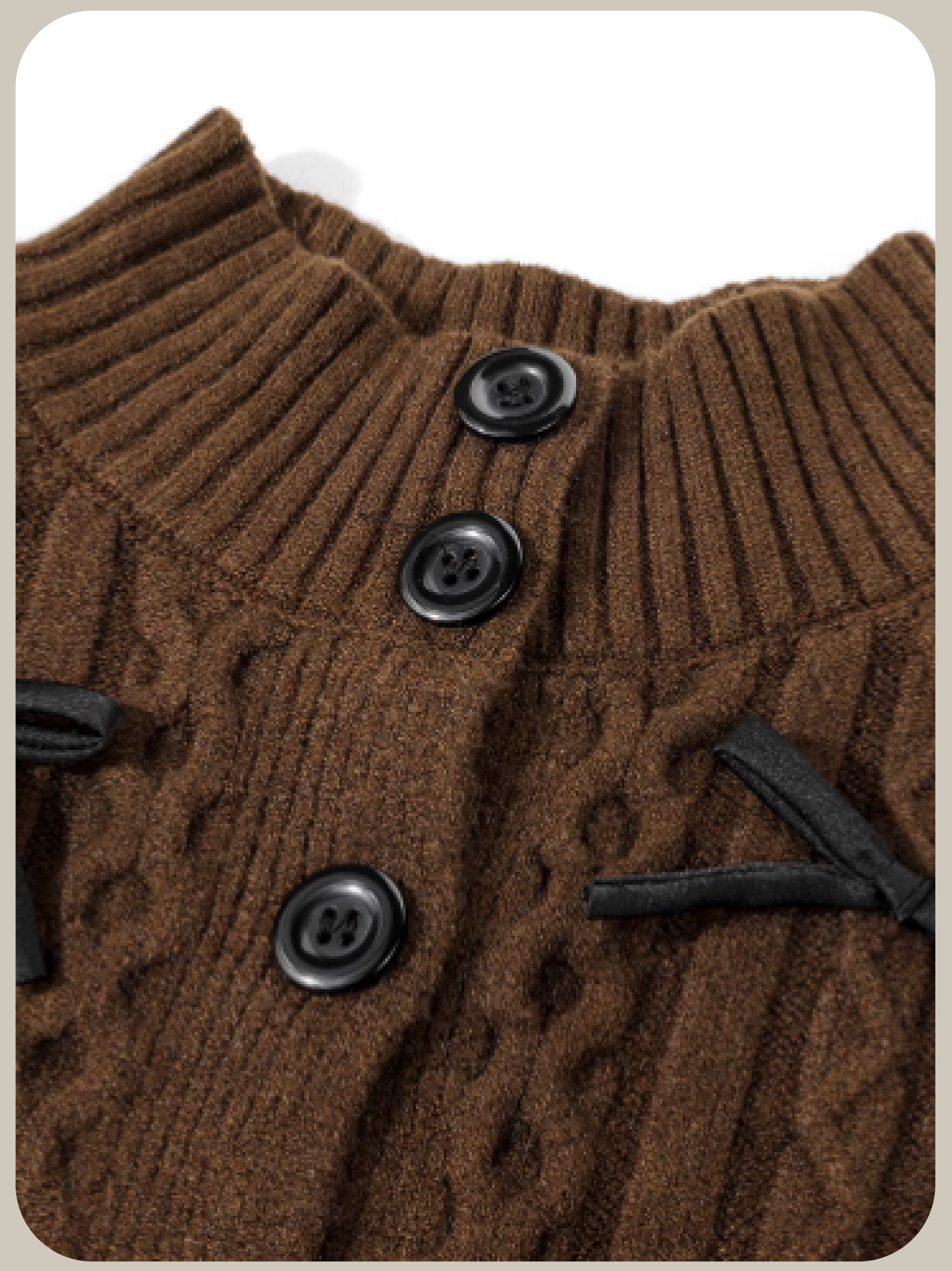 Many Ribbon Cape Knit/リボンケープニット