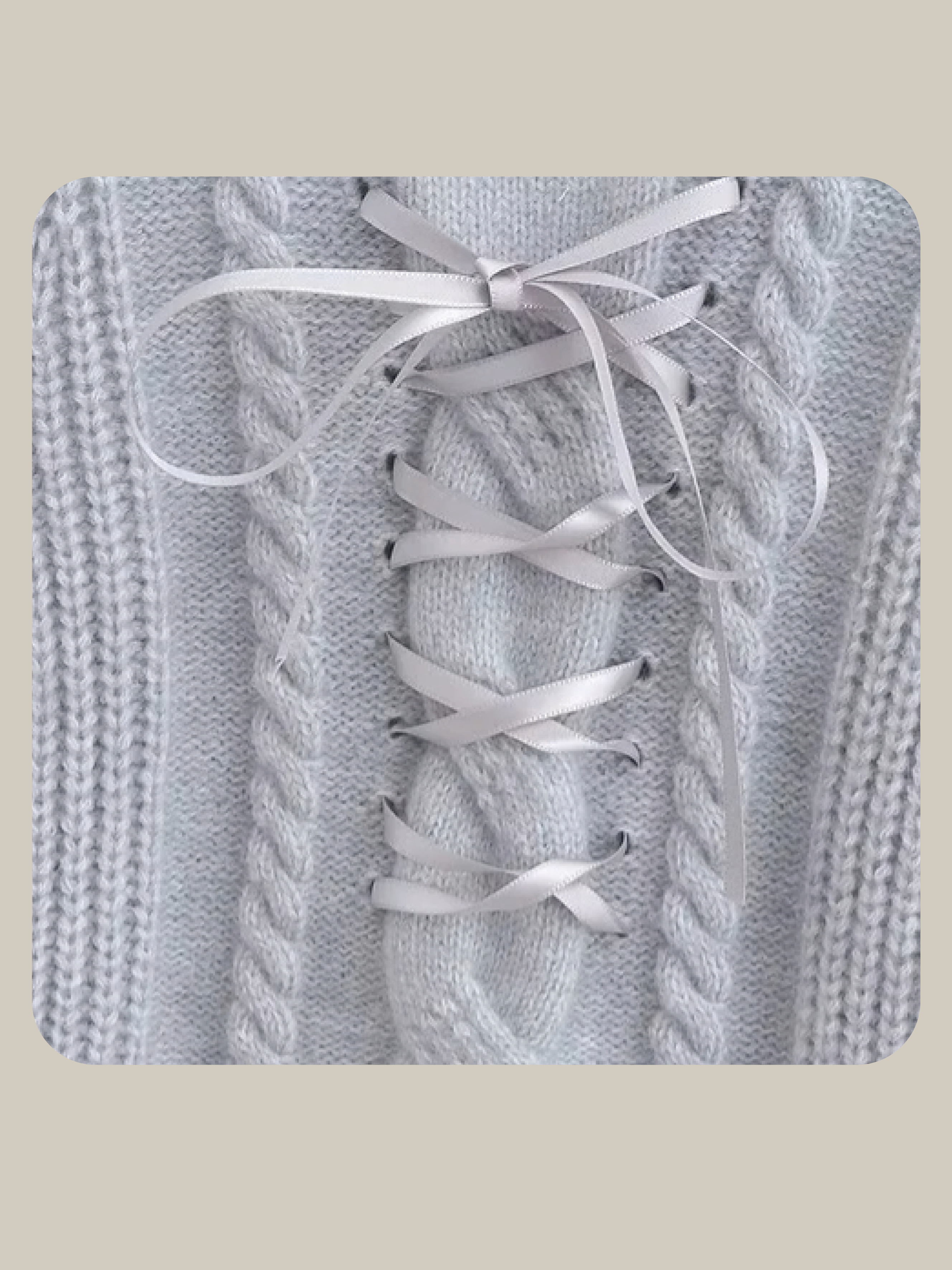 Lace Up Rib Vest/レースアップリブベスト