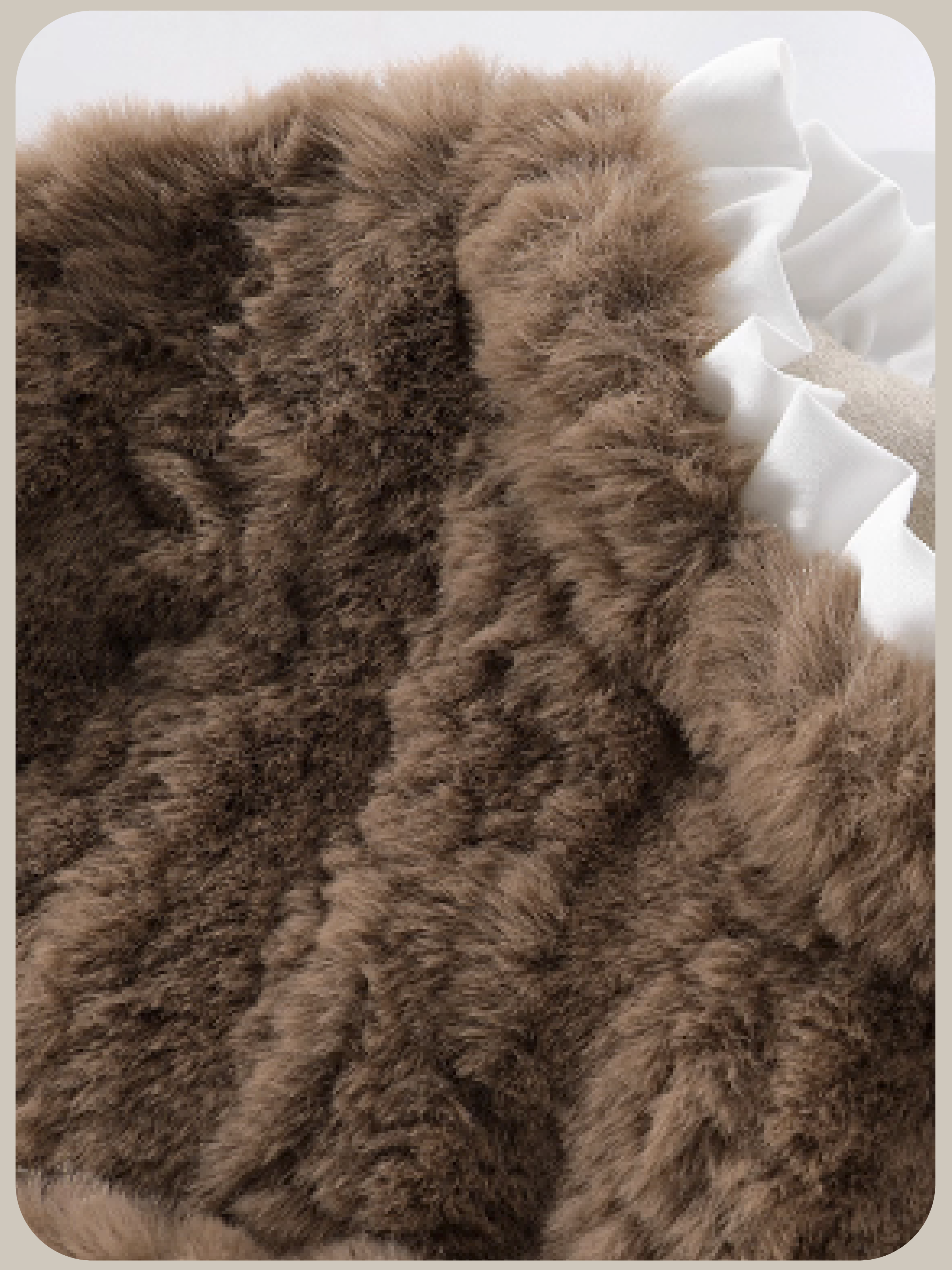 Elegant Frill Piping Fur Jacket/エレガントフリルパイピングファージャケット