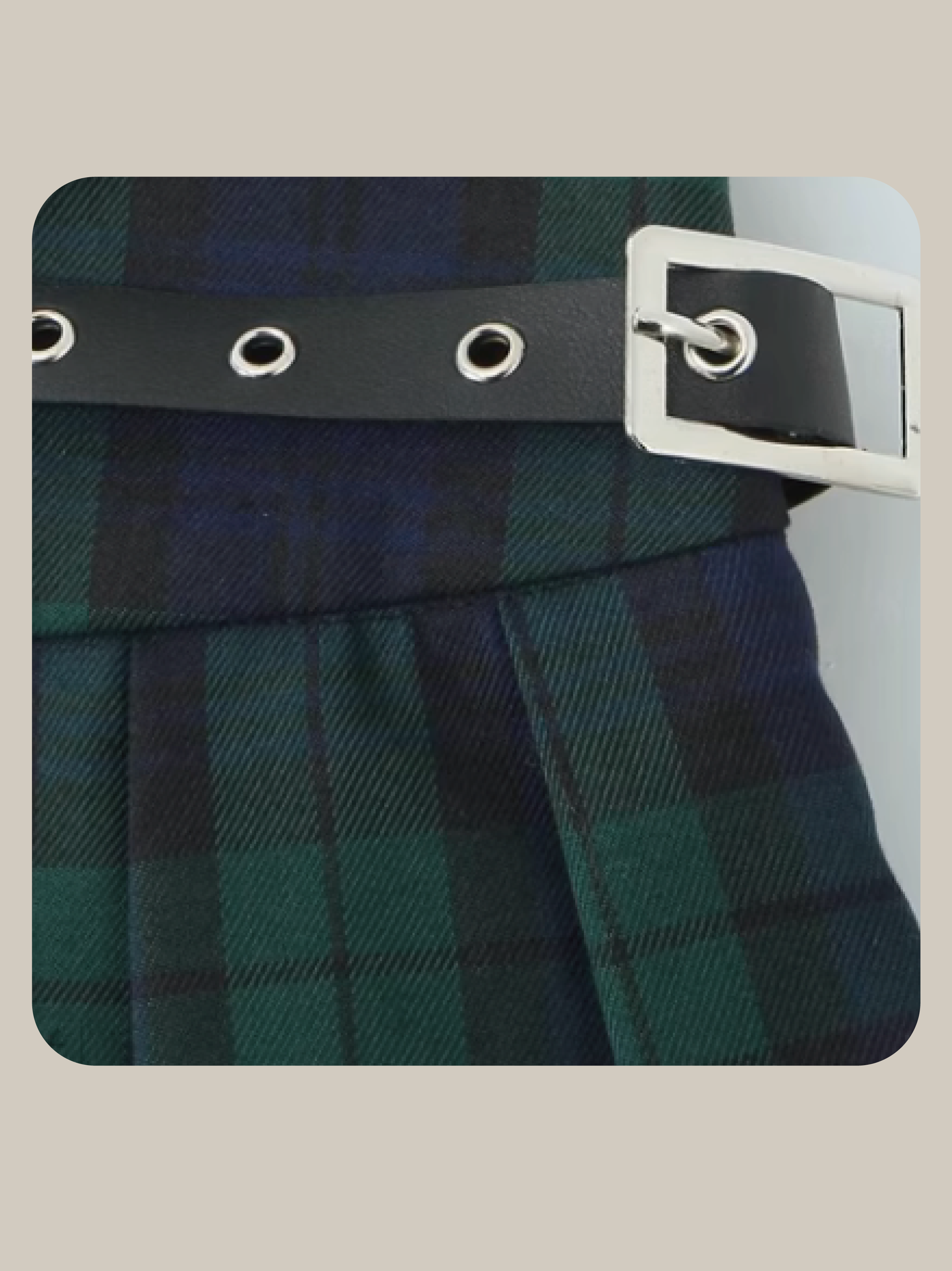 Buckle Check Pleats Skirt/バックルチェックプリーツスカート
